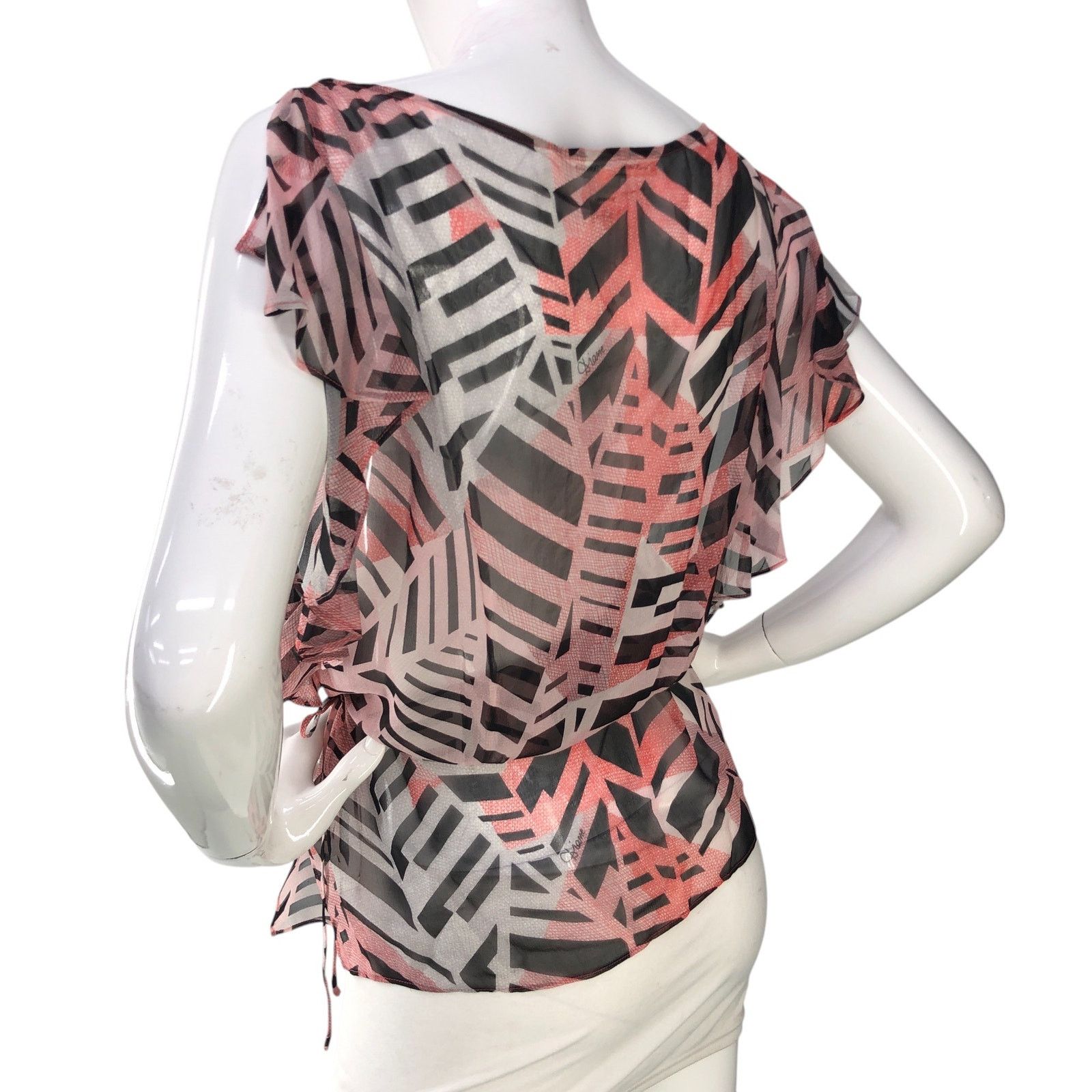Diane von Furstenberg Diane Von Furstenberg DVF Sz 6 Top Sheer Drawstring NO CAMI Size M / US 6-8 / IT 42-44 - 6 Thumbnail