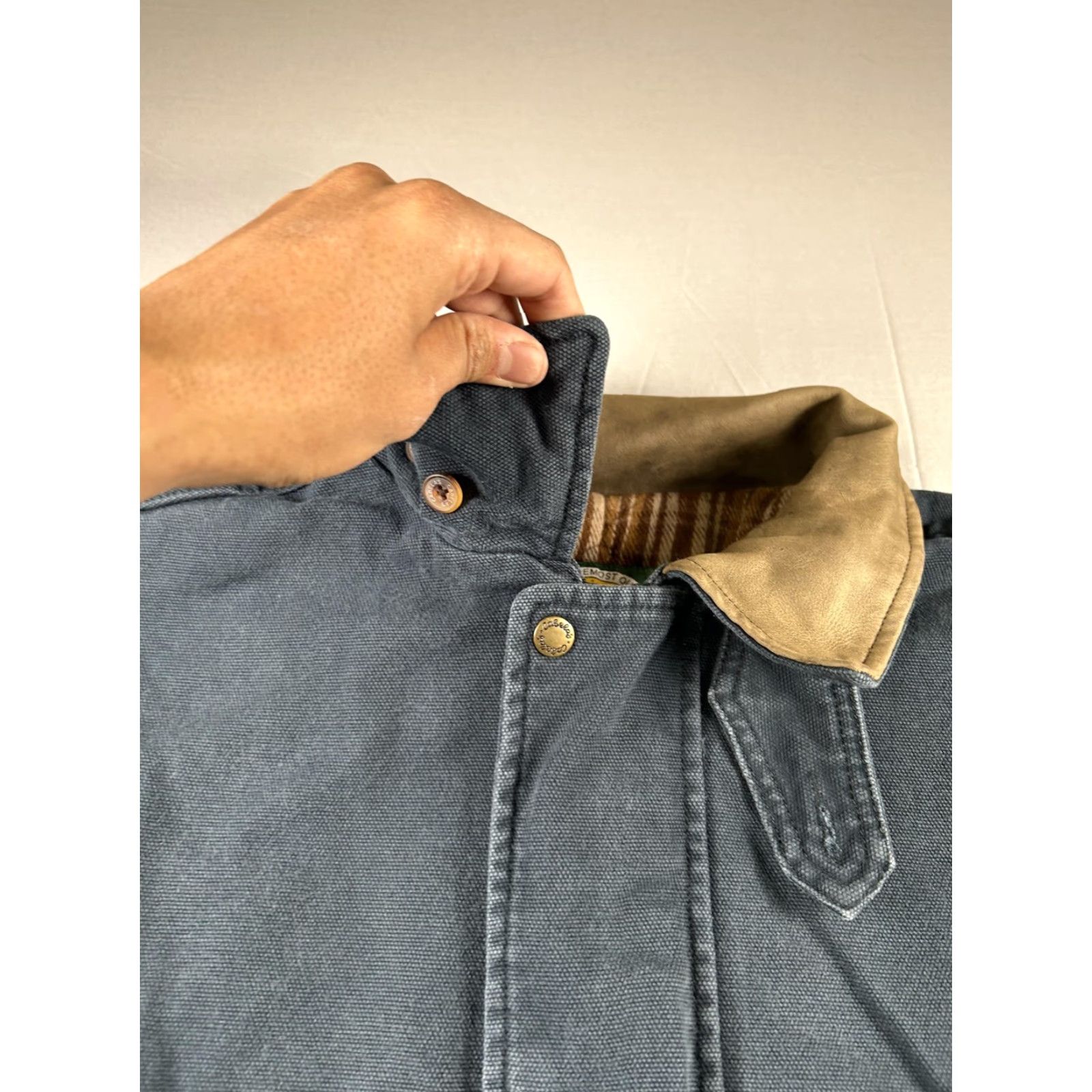 Vintage Cabela's Coat Mens Large Blue Canvas Insulated Parka Hunting Outdoor Chore Barn Size US L / EU 52-54 / 3 - 5 Thumbnail