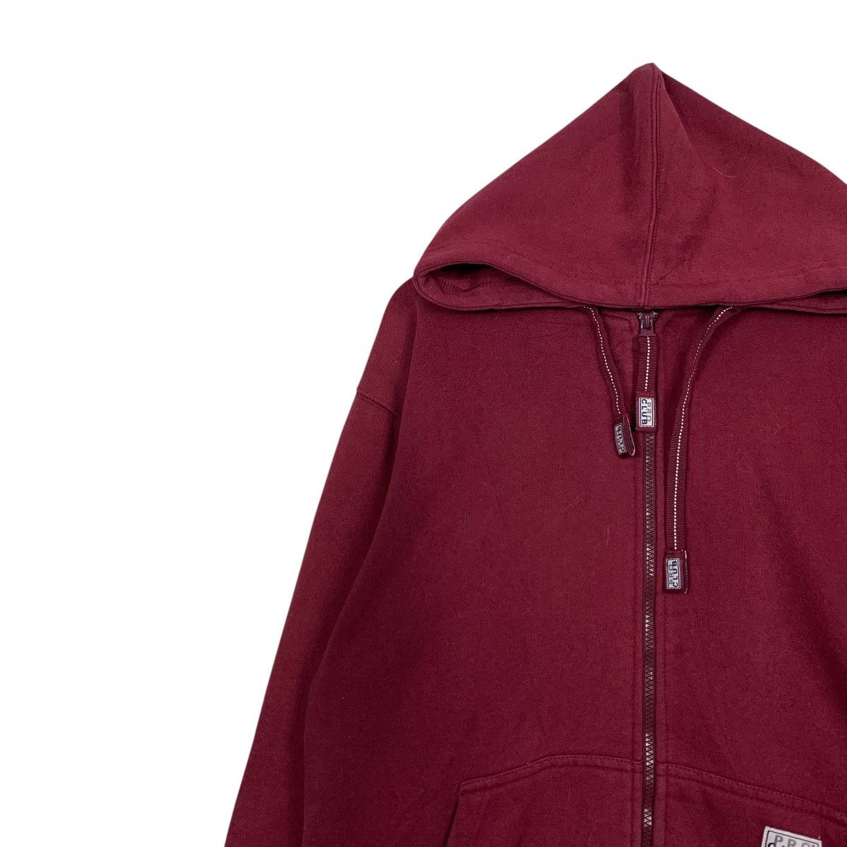 Vintage PRO CLUB Maroon Zipper Hoodie Sweatshirt #2427-C109 Size US M / EU 48-50 / 2 - 6 Thumbnail