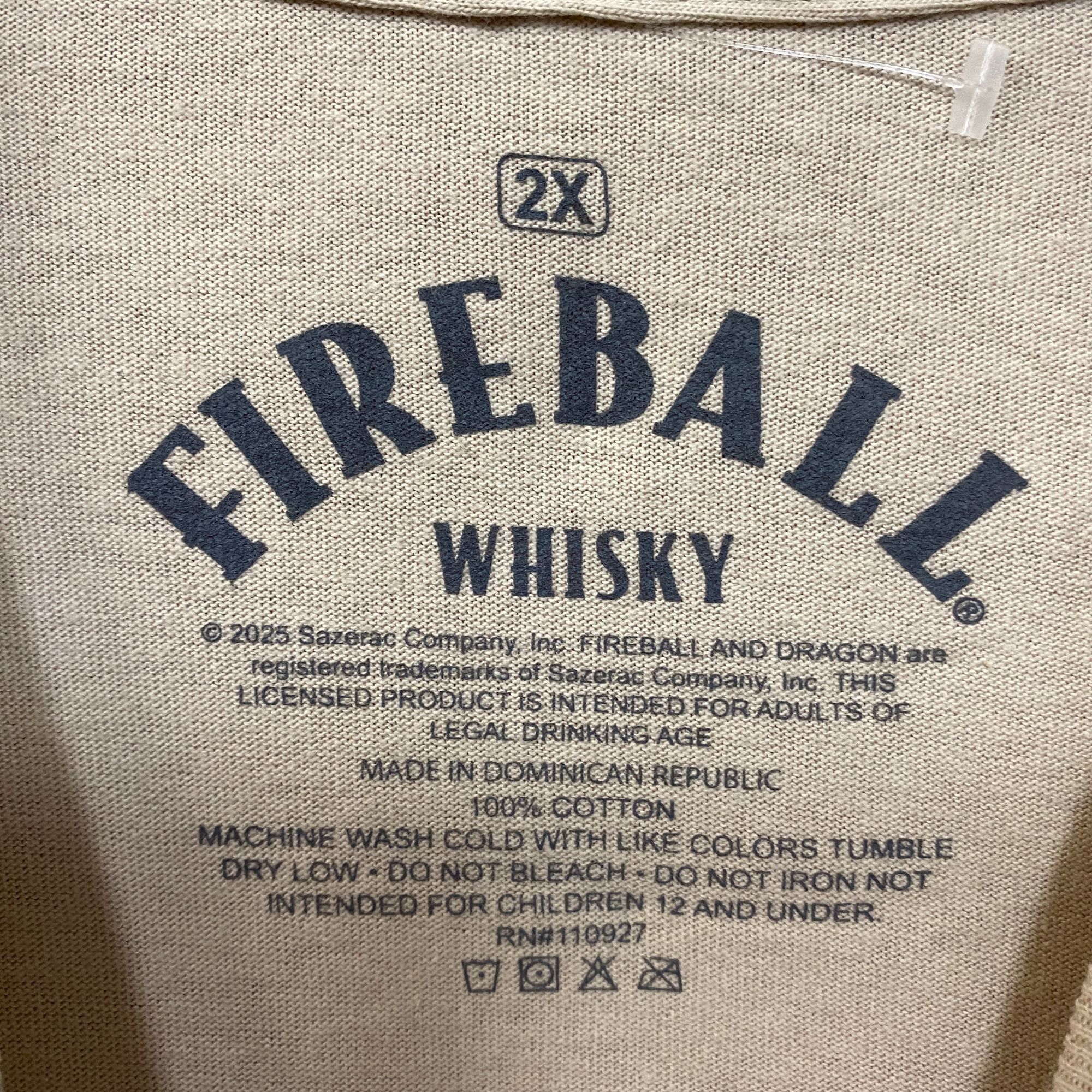 Other Fireball Whiskey Red Hot Logo Poster T-Shirt 2XL Size US XXL / EU 58 / 5 - 4 Thumbnail