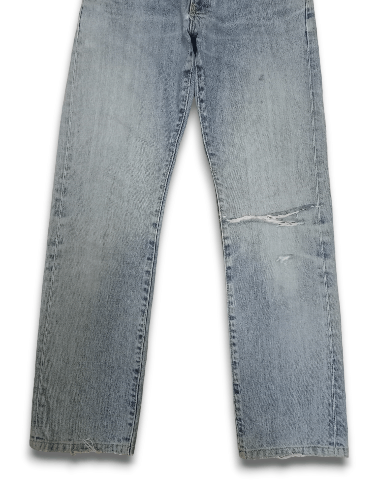 Japanese Brand × Uniqlo Vintage Japanese Uniqlo Blue Wash Distressed Jeans 29x30 Size US 29 - 8 Thumbnail