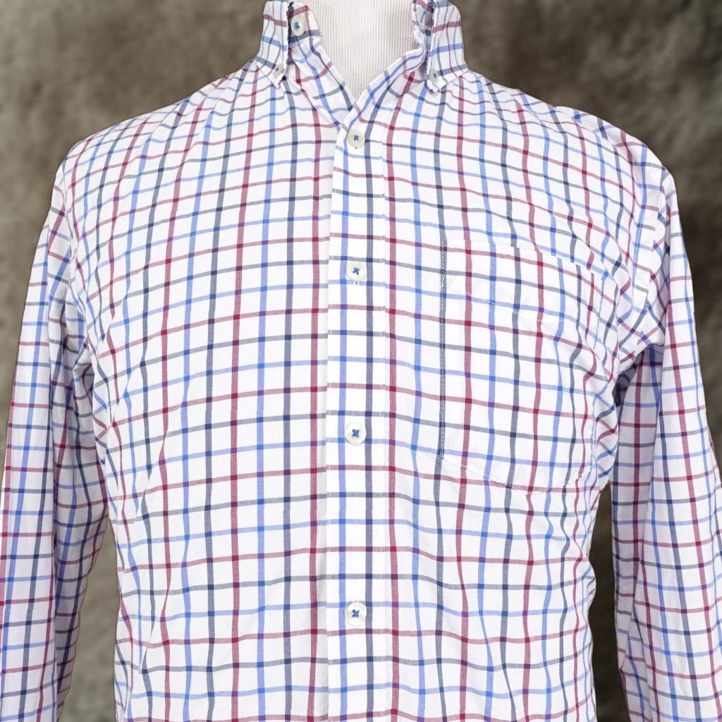 Van Heusen Van Heusen Originals Shirt Mens Medium 15-15.5 Plaid Pocket Classic Fit Size US M / EU 48-50 / 2 - 1 Thumbnail