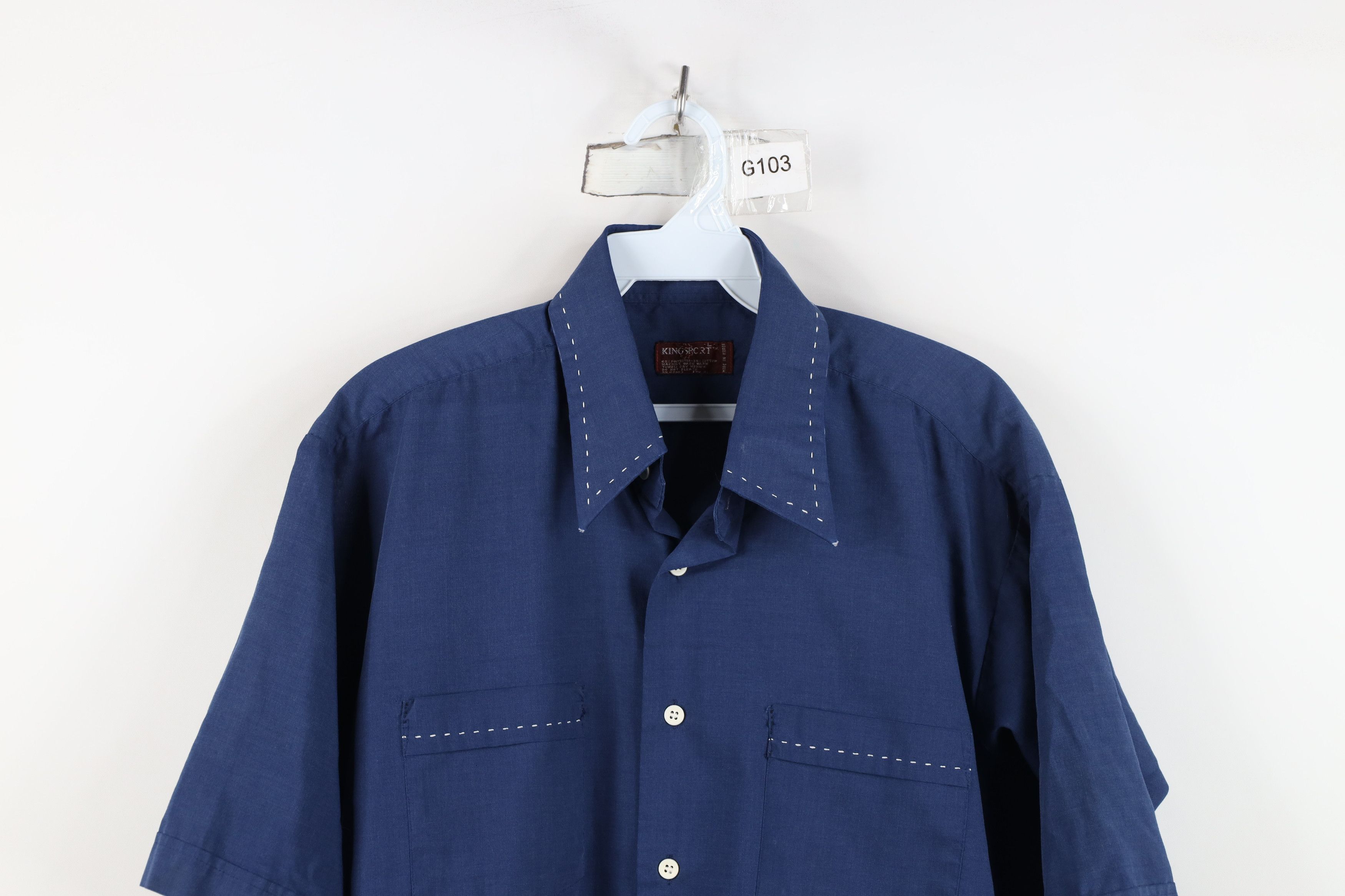 Vintage Vintage 60s 70s Streetwear Short Sleeve Collared Shirt Size US L / EU 52-54 / 3 - 2 Thumbnail