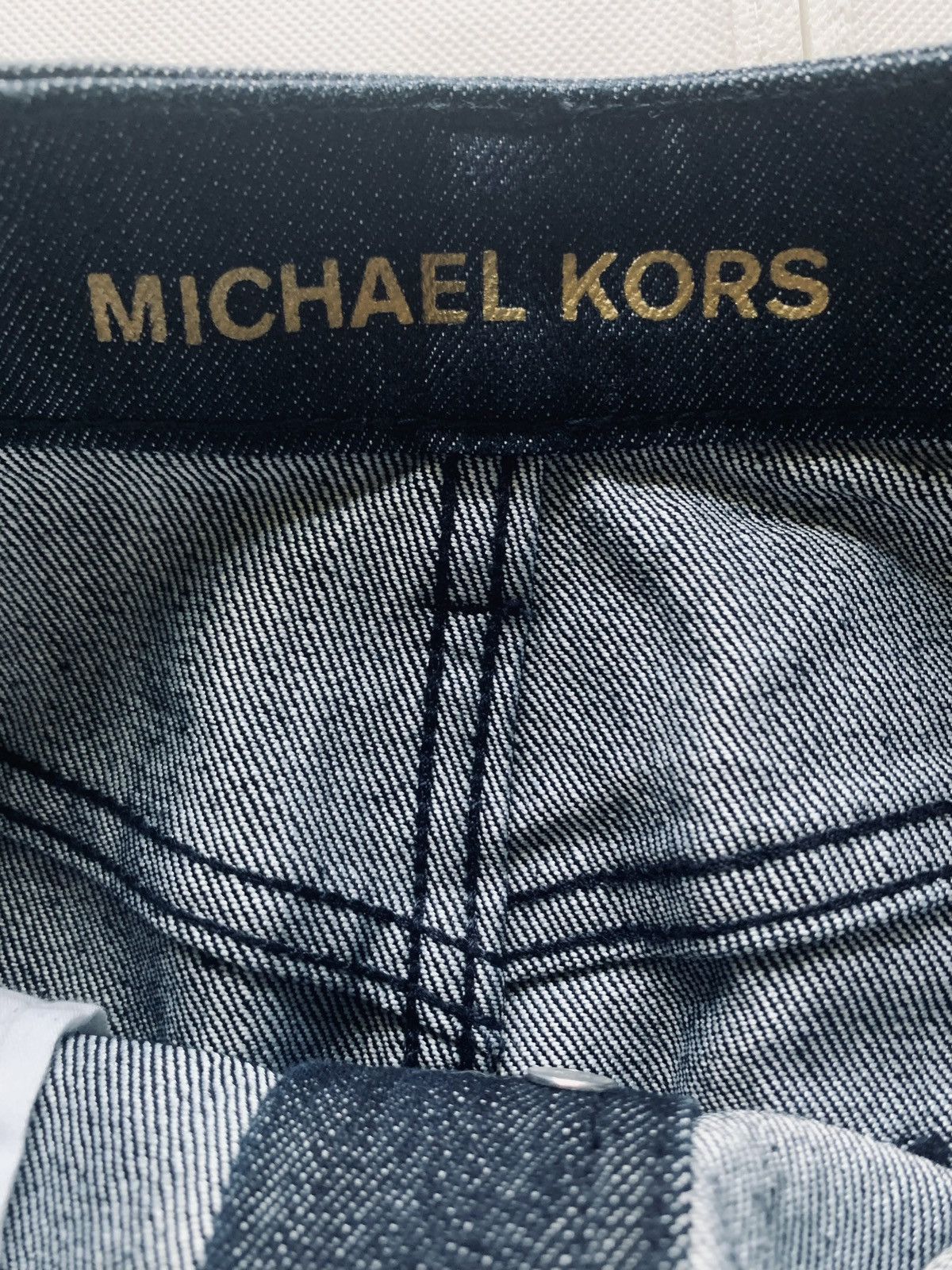 Michael Kors Michael Kors Dk Blue High Rise Button Down A Line Skirt 2 Size 26" / US 2 / IT 38 - 2 Thumbnail