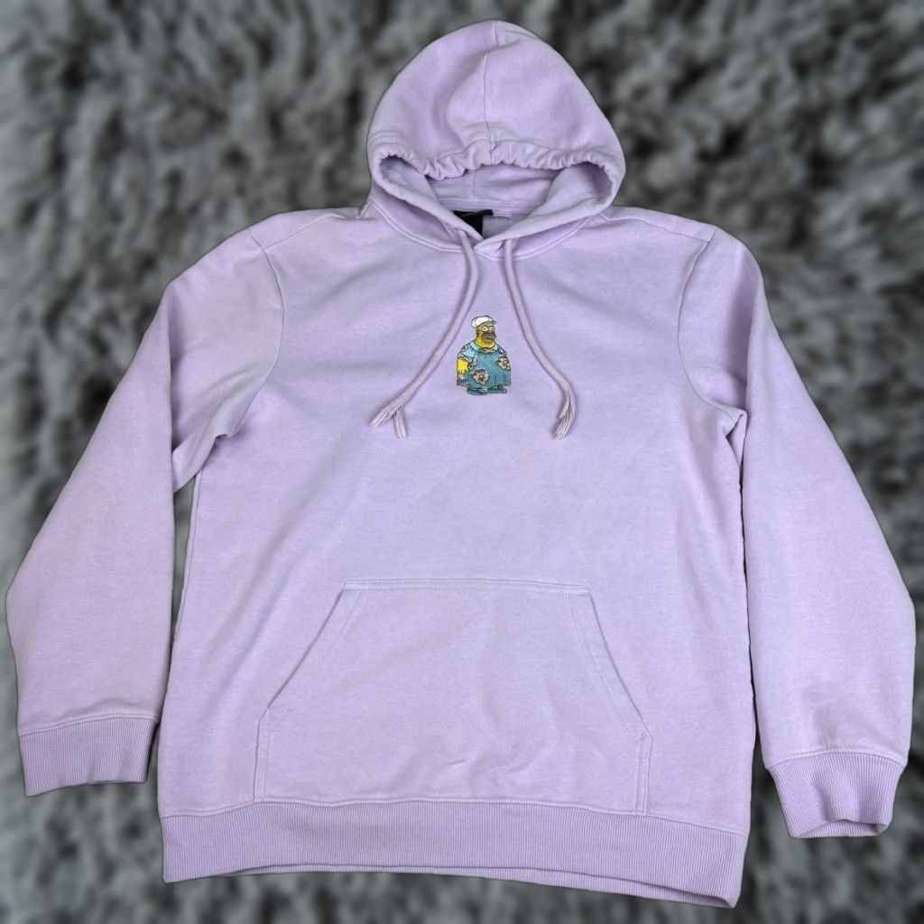 H&M VINTAGE H&M Homer Simpson Purple Hoodie Sweatshirt Small Embroidered Cartoon Mens Hoodie Size US S / EU 44-46 / 1 - 1 Thumbnail