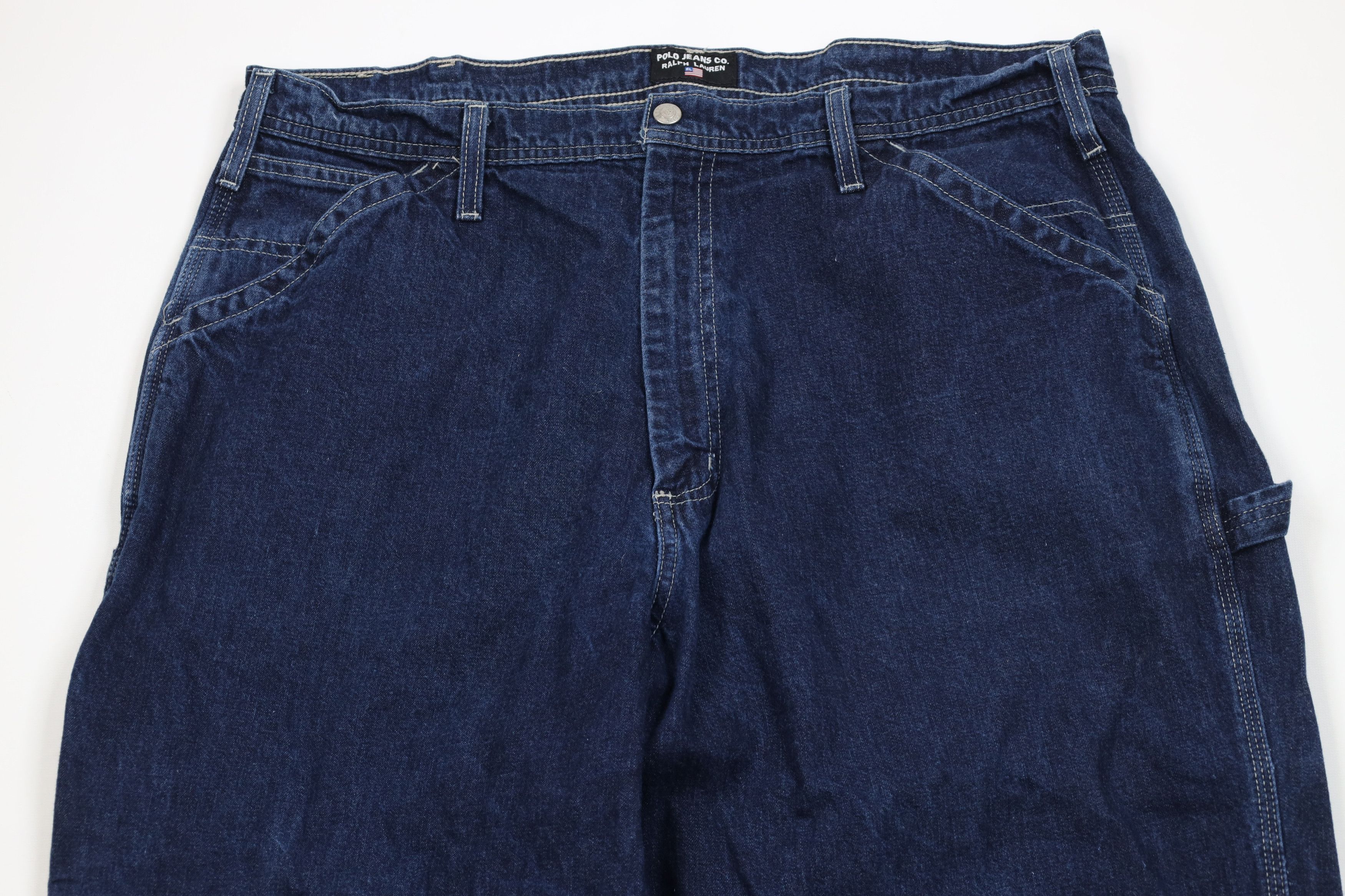 Ralph Lauren Vintage 90s Ralph Lauren Baggy Wide Leg Carpenter Jeans Size US 38 / EU 54 - 2 Thumbnail
