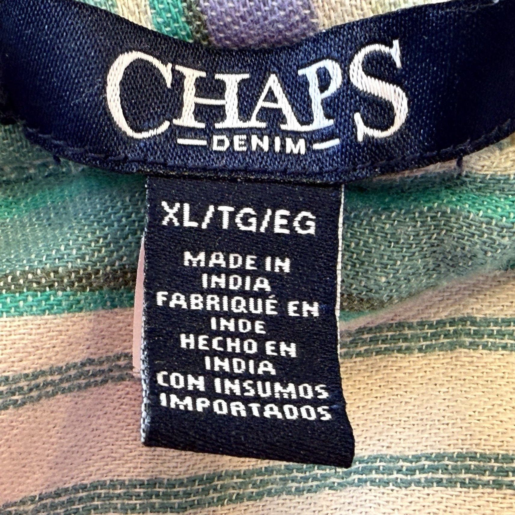 Chaps Chaps Button Front Top Women's XL Stripe Southwestern Long Sleeve Collared Size XL / US 12-14 / IT 48-50 - 5 Thumbnail