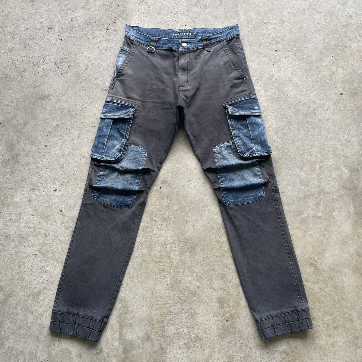 Japanese Brand Vintage Rocky Japan Double Knee Cargo Tactical Pants RARE Size US 34 / EU 50 - 1 Thumbnail