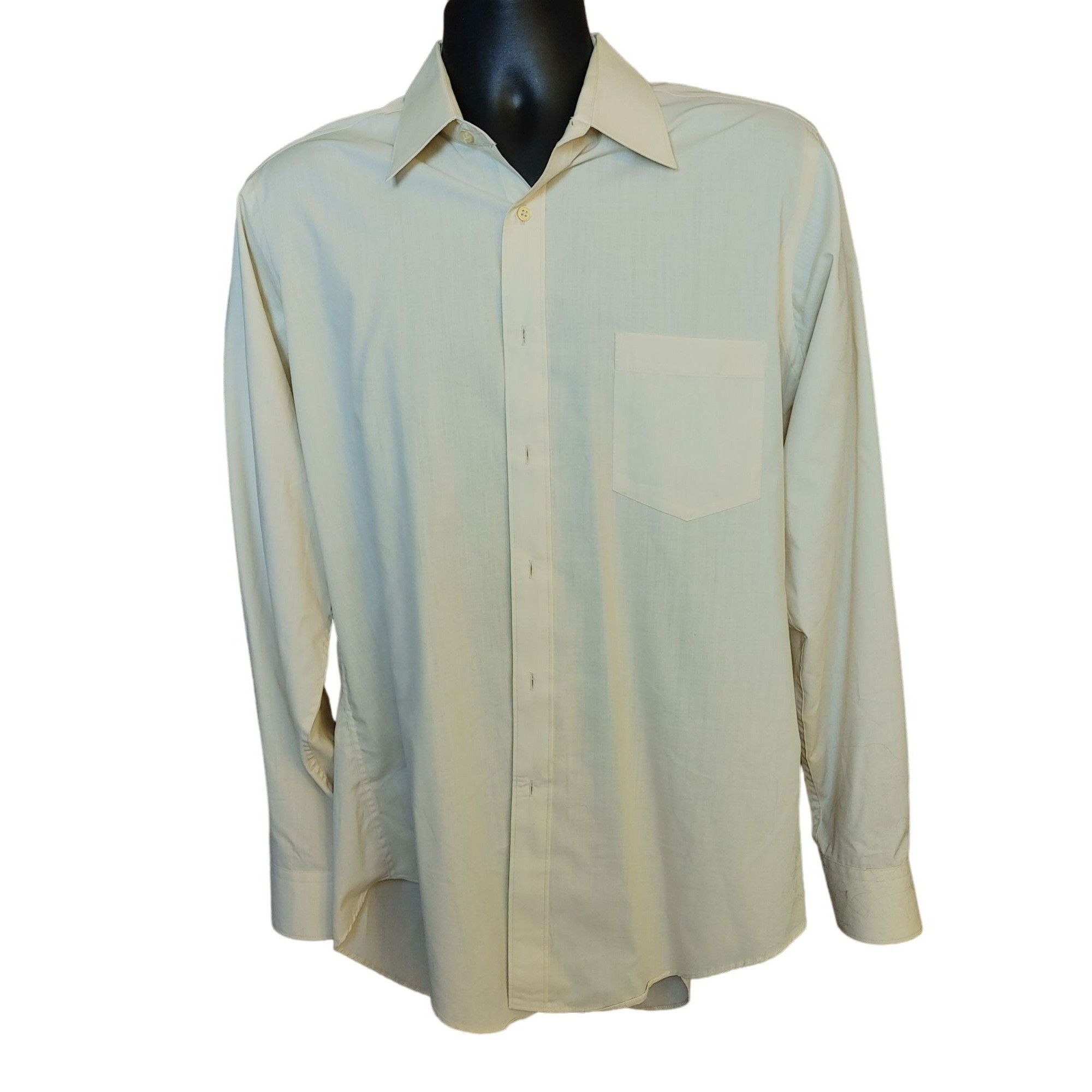 Other EGON VON FURSTENBERG Mens 16.5 34/35 Cream Button Up Dress S Size US M / EU 48-50 / 2 - 1 Thumbnail