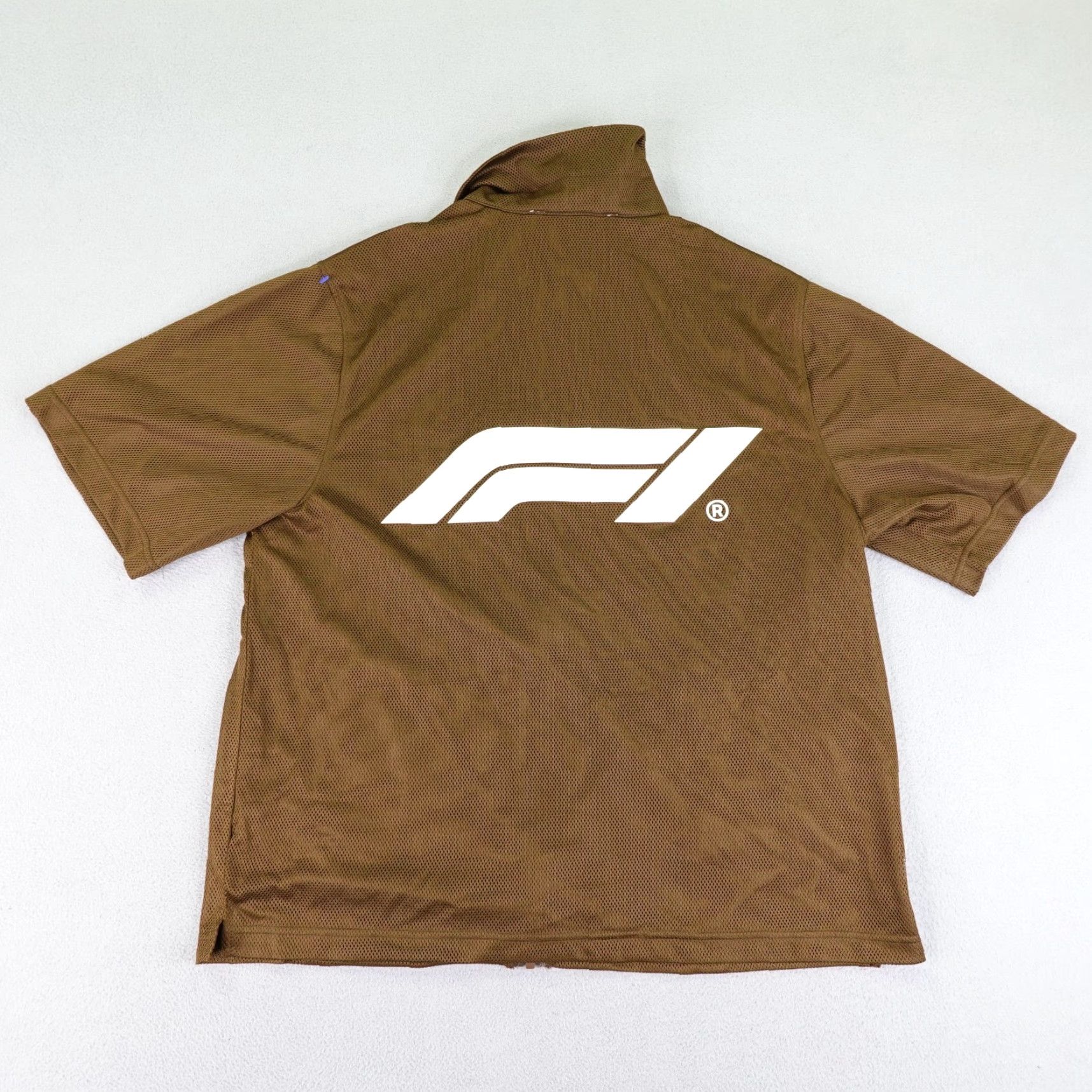 Pacsun PacSun Formula 1 Shirt Polo Mens M Brown White Zip Up Racing Grand Prix Size US M / EU 48-50 / 2 - 6 Thumbnail