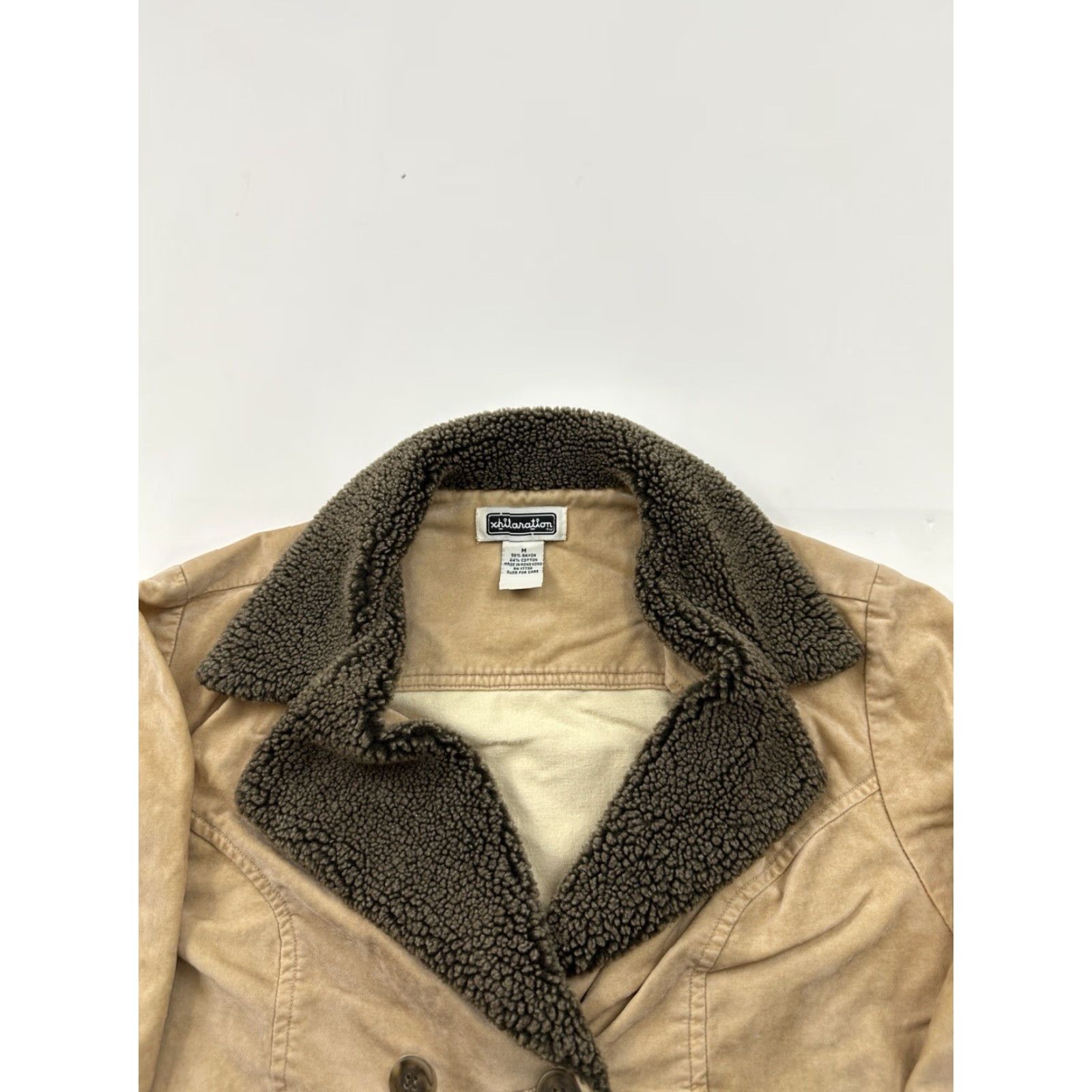 Vintage VINTAGE Xhilaration Jacket Womens M Brown Sherpa Collar Pockets Y2K Target Size M / US 6-8 / IT 42-44 - 3 Thumbnail