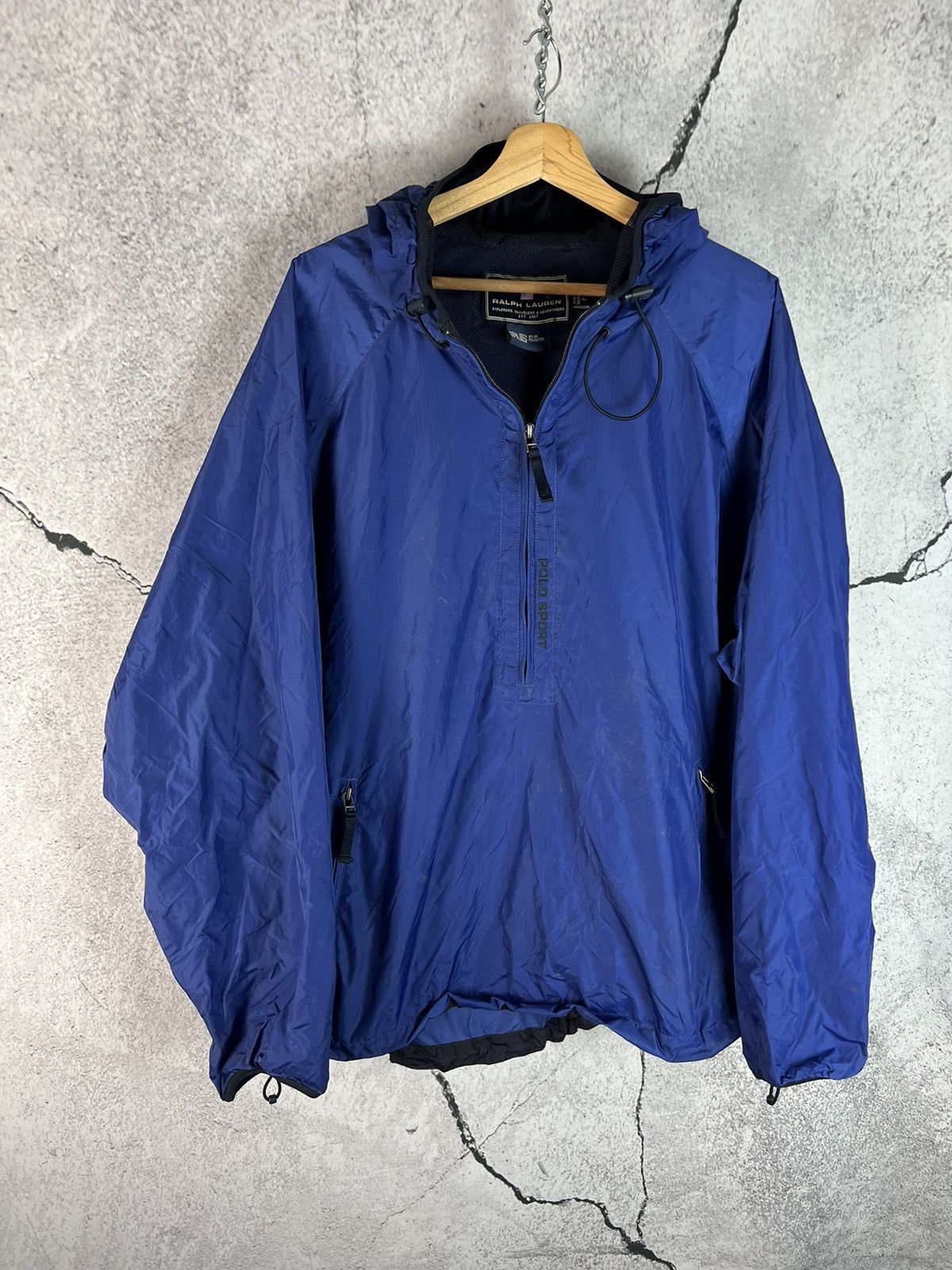 image of Polo Ralph Lauren x Ralph Lauren Vintage Ralph Laurent Polo Sport Jackets Nylon in Blue (Size Large