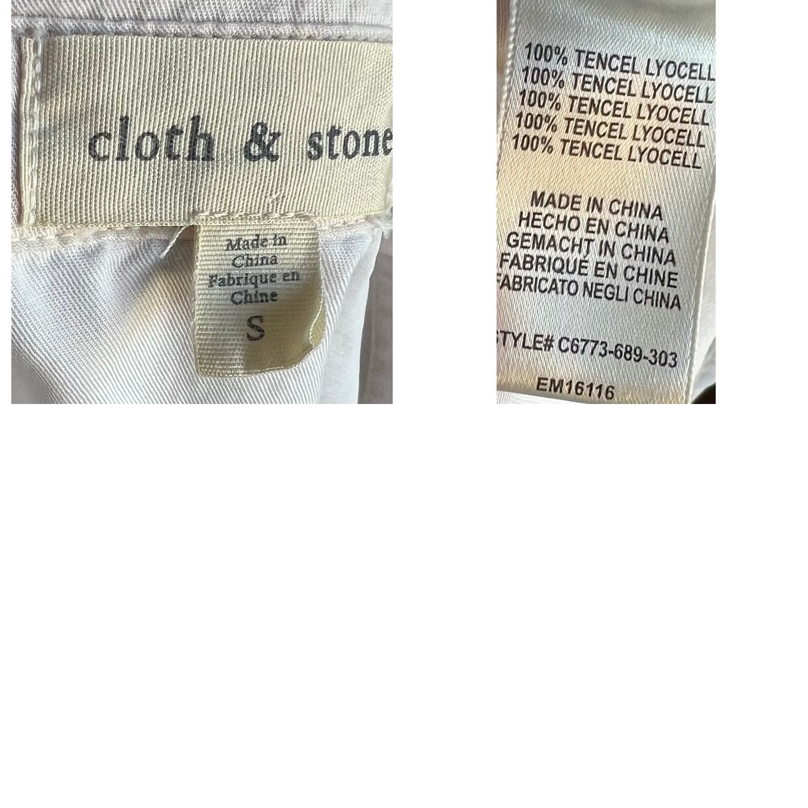Vintage Cloth & Stone Shirt Dress Ivory Pockets Roll Tab Sleeve Short Dress Women S Lyocell Cream Shirt Dress Womens Size S / US 4 / IT 40 - 8 Thumbnail