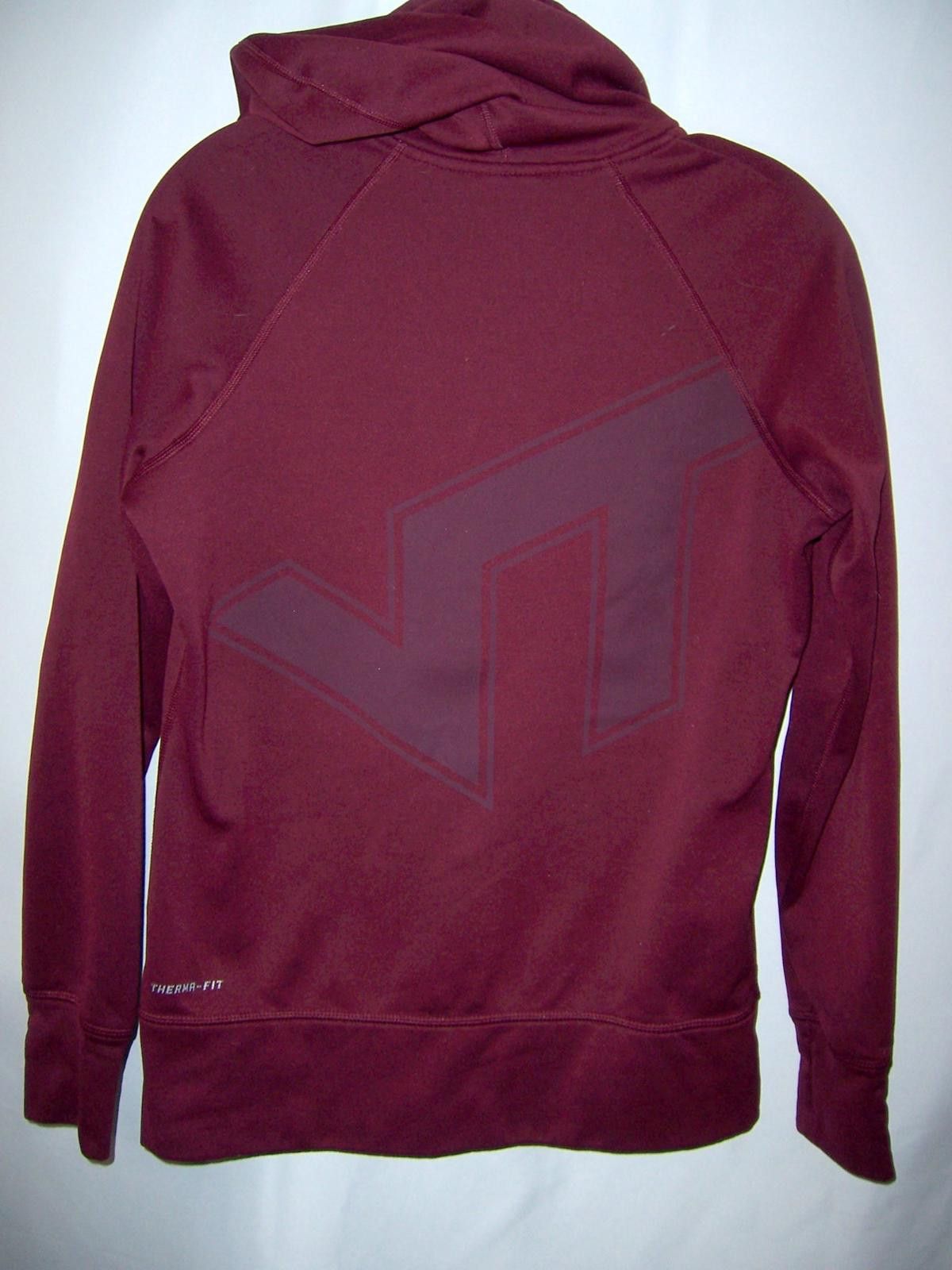 Nike Virginia Tech Hokies Nike Therma-Fit Hoodie-Zip-Maroon-S Size S / US 4 / IT 40 - 4 Thumbnail