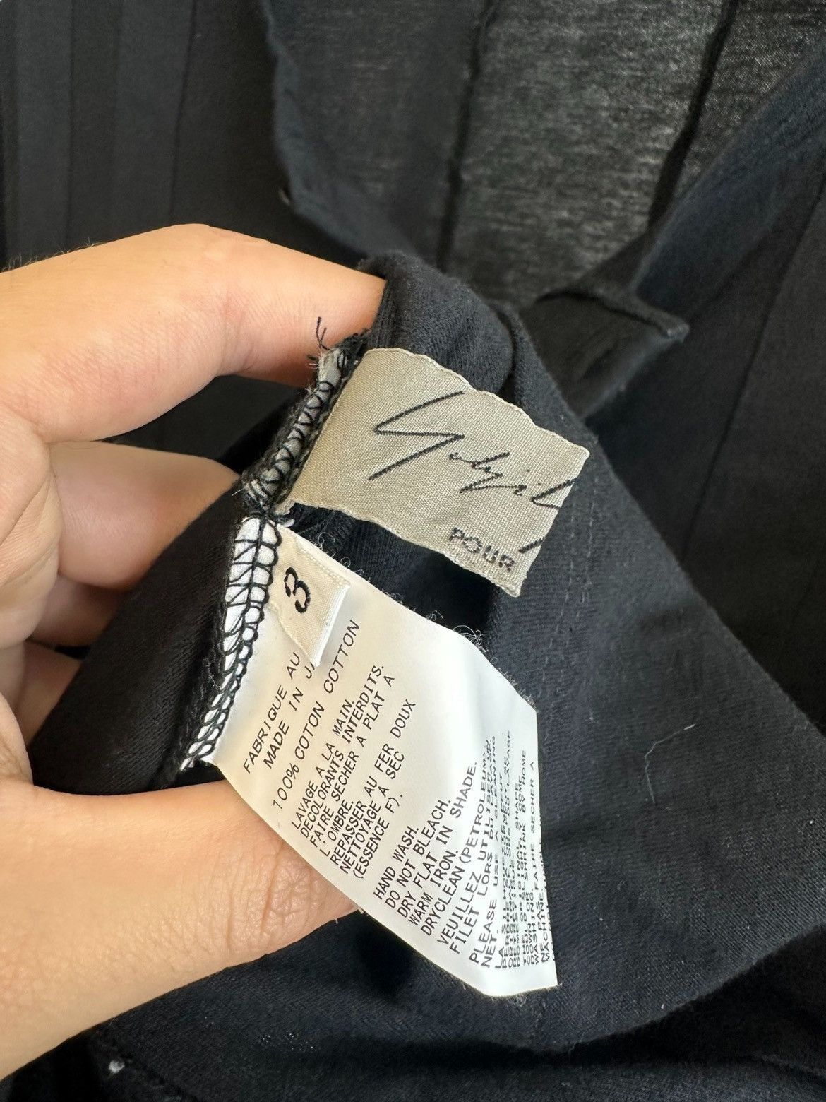 Yohji Yamamoto Yohji Yamamoto pour homme long sleeves tee Size US L / EU 52-54 / 3 - 8 Thumbnail