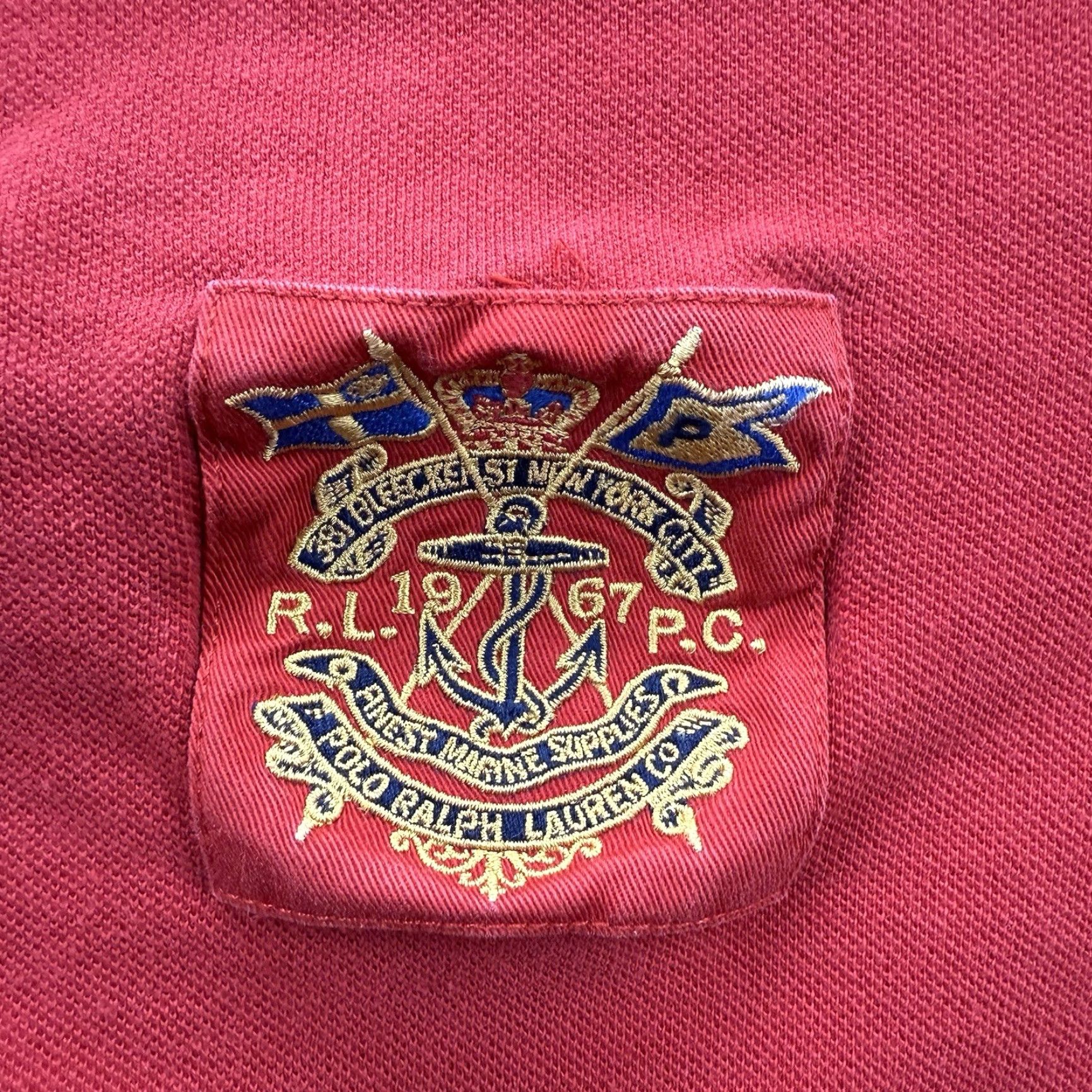 Ralph Lauren Ralph Lauren Polo Shirt Men XL Red Cotton City Logo 381 Bleecker St New York Polo Shirt Size US XL / EU 56 / 4 - 4 Thumbnail