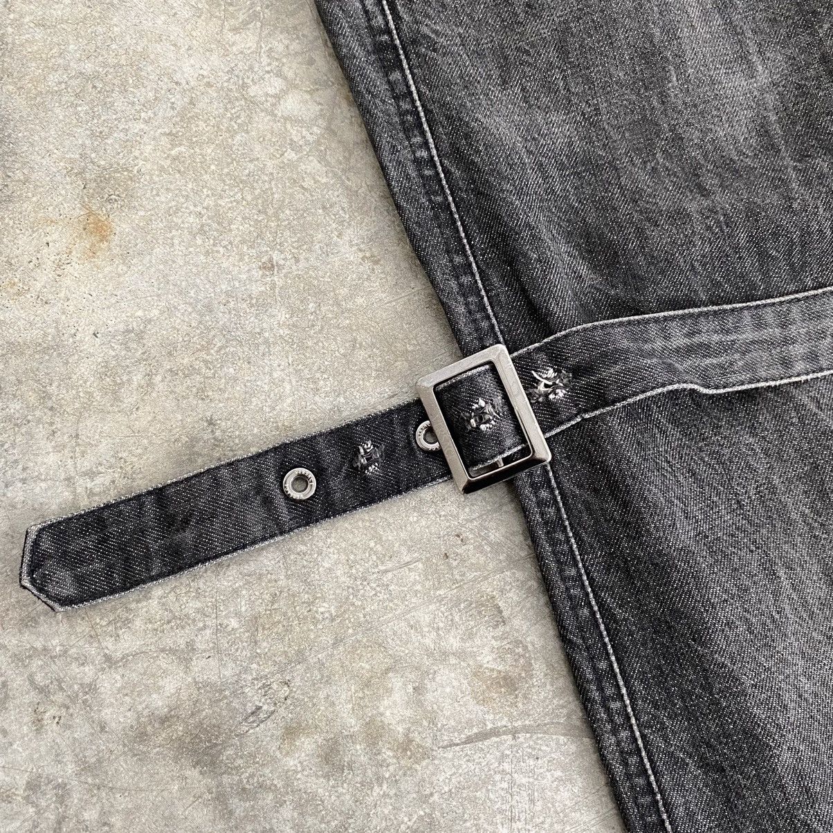 Versace 2004 Archive Versace Sanded Black Bondage Denim Jeans Size US 38 / EU 54 - 11 Thumbnail