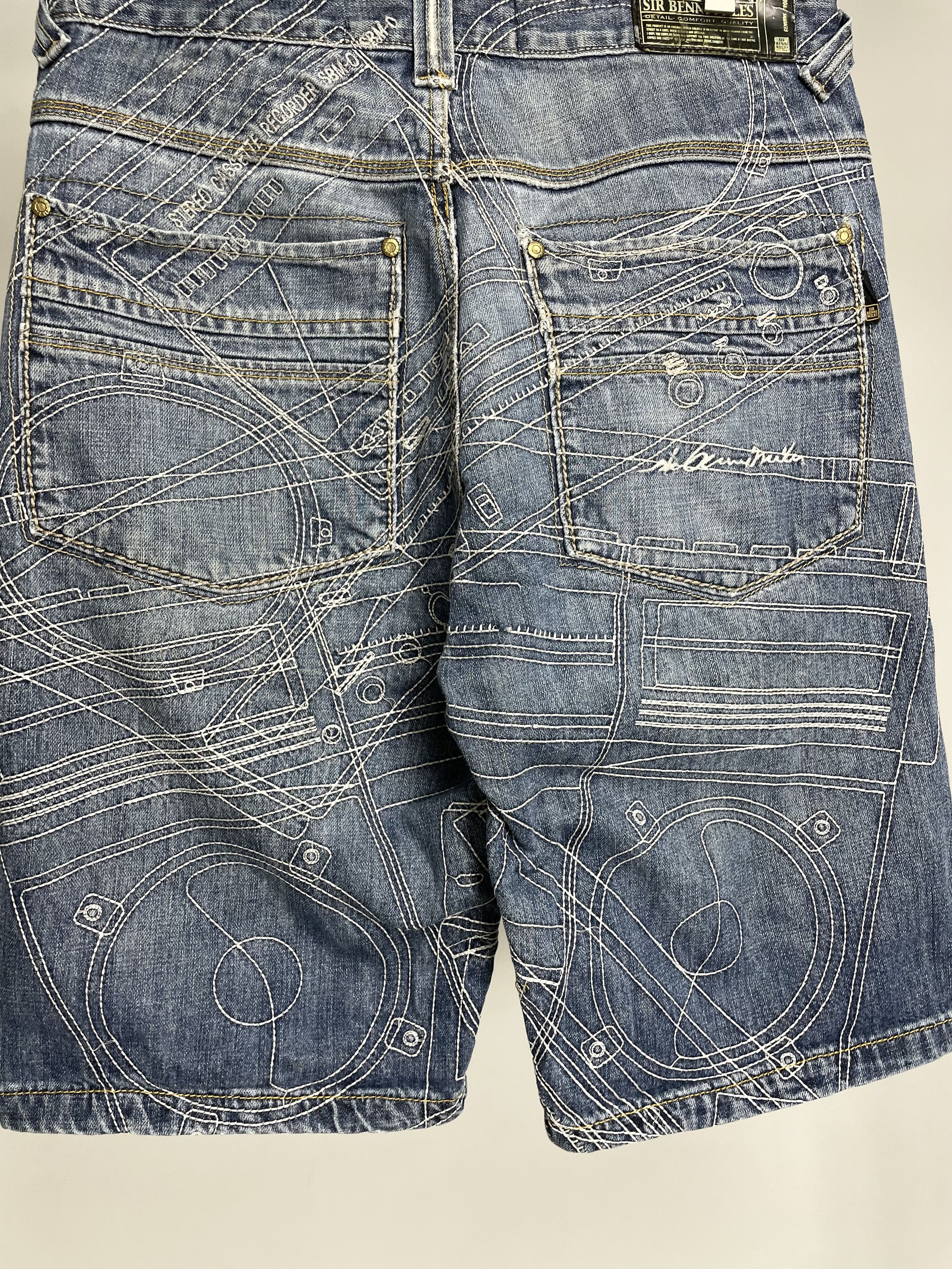 Fubu Sir Benni Miles Vintage Loose Fit Denim Jorts Y2K Shorts Size US 32 / EU 48 - 8 Thumbnail