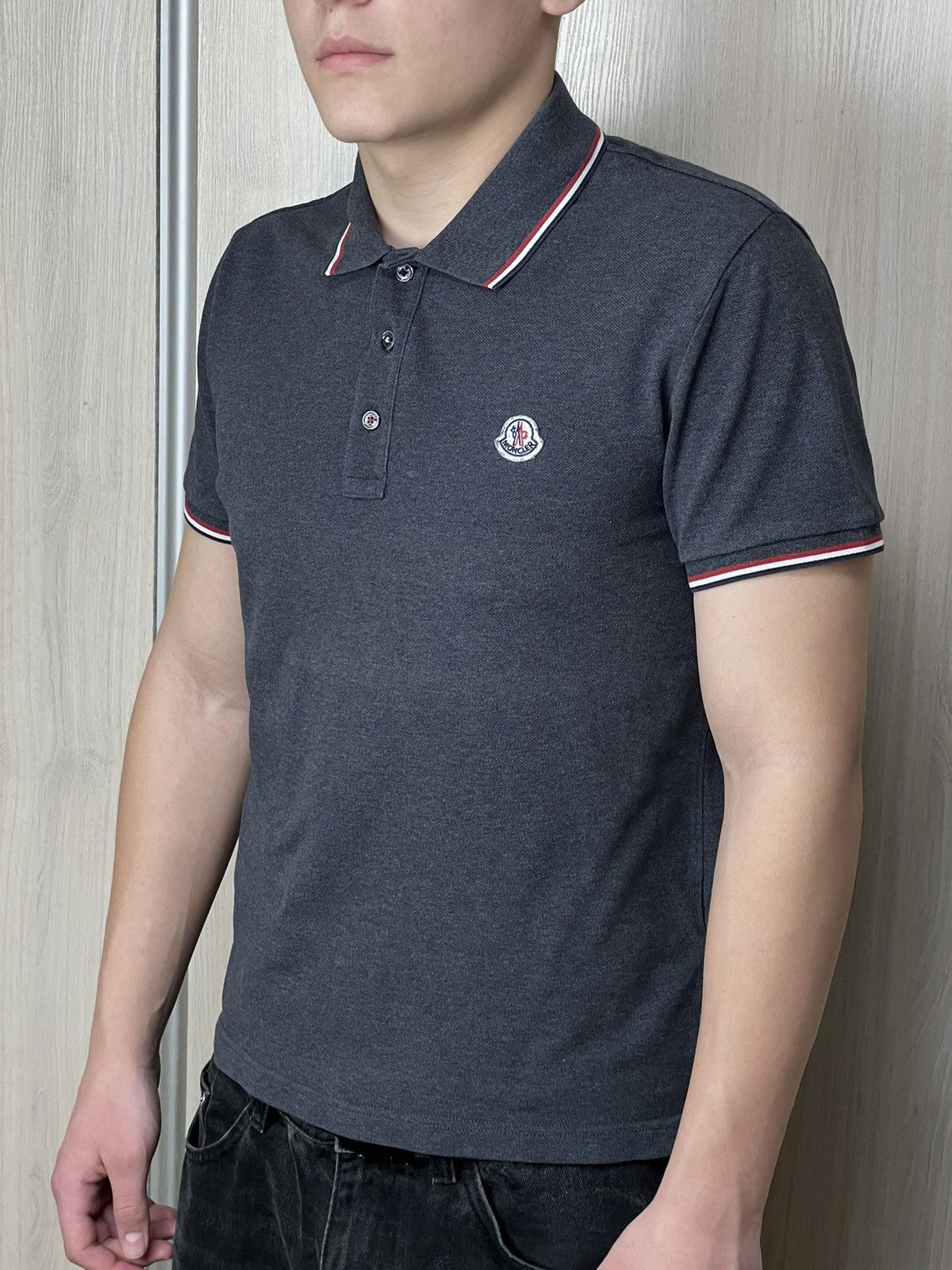 Moncler MONCLER Polo Shirt Cotton Short Sleeve Logo Patch Size US S / EU 44-46 / 1 - 1 Thumbnail