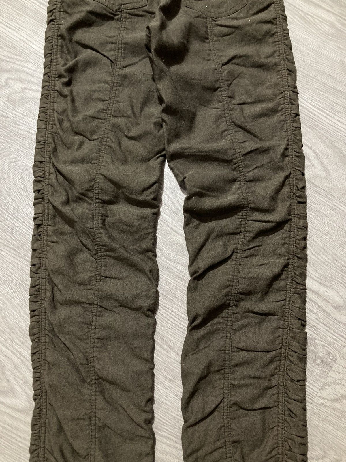 Le Grande Bleu (L.G.B.) 2000s Japanese Brand Ruched Pants Punk Lgb Style Green Army Size US 26 / EU 42 - 13 Thumbnail