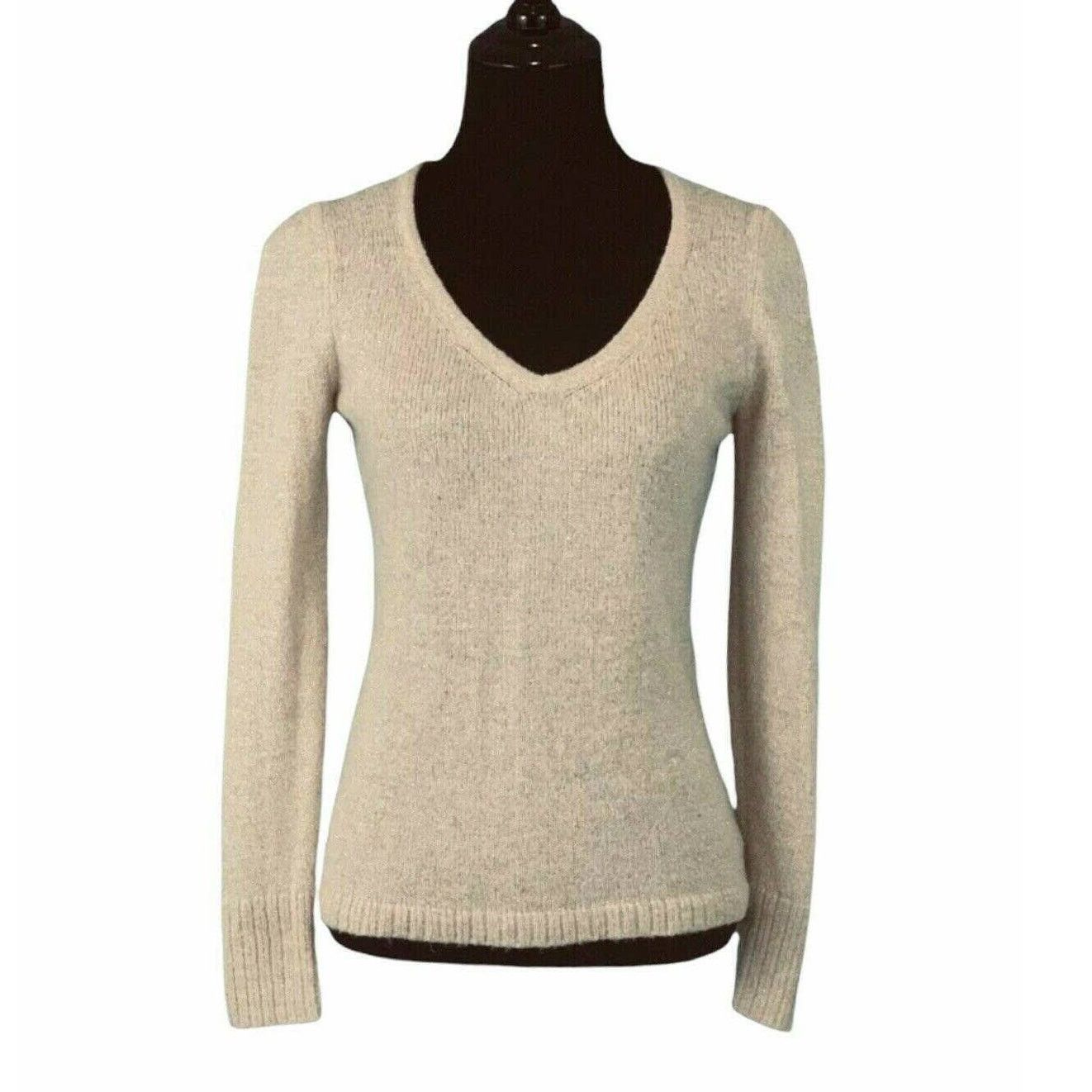 Ann Taylor Ann Taylor beige gold shimmery Long Sleeves sweater size SP Size S / US 4 / IT 40 - 1 Thumbnail