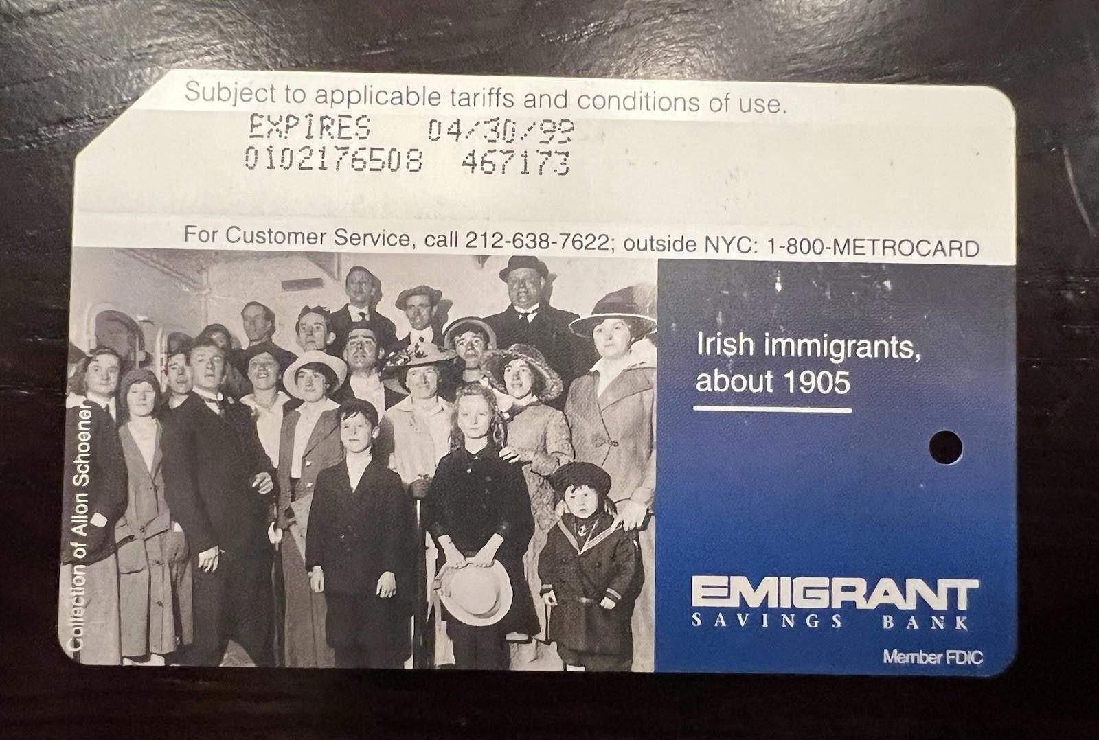 Other Emigrant Saving Bank NYC MetroCard Mint condition SUPER RARE Size ONE SIZE - 1 Thumbnail