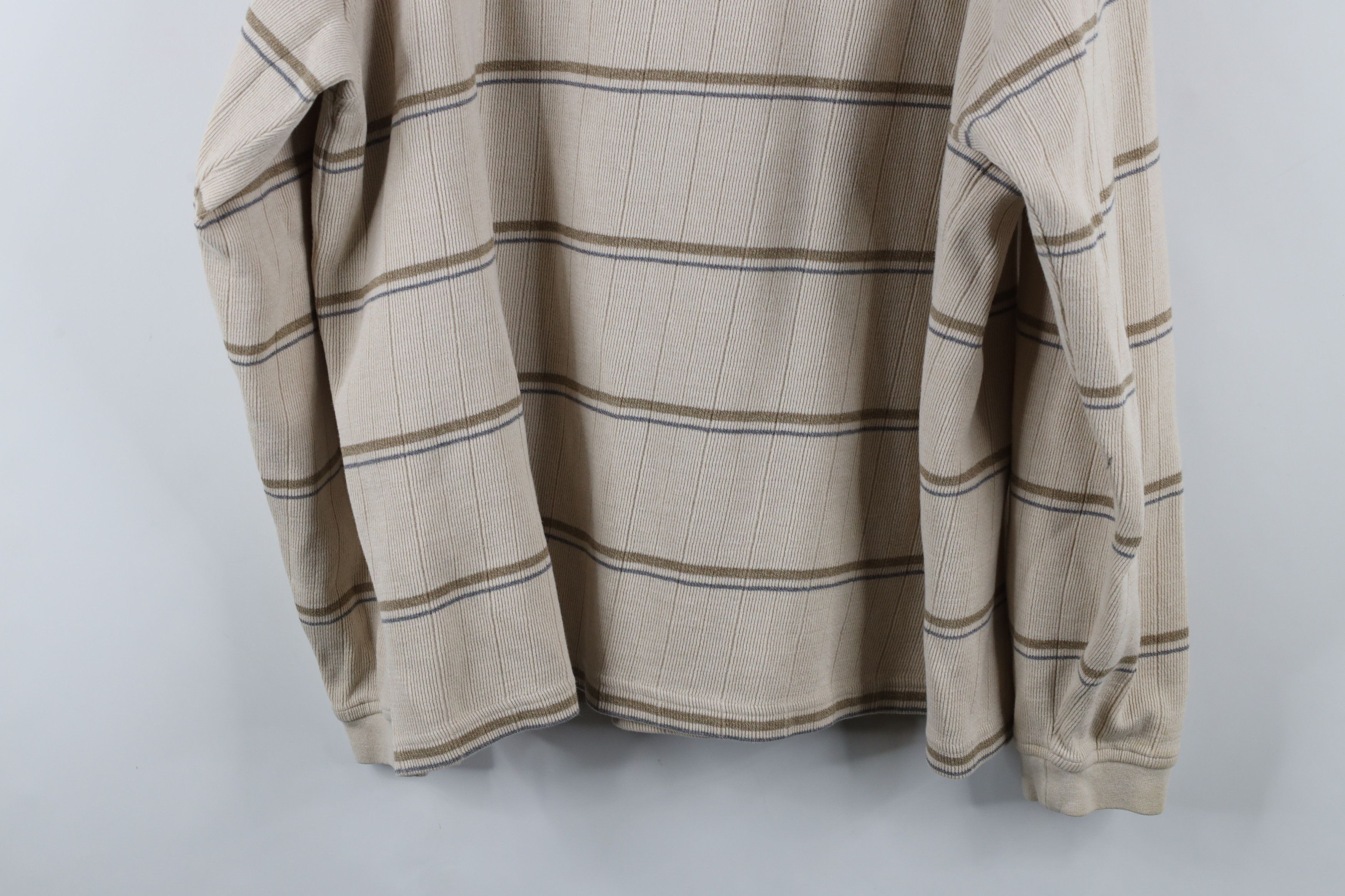 Vintage Vintage 90s Streetwear Heavy Ribbed Long Sleeve Polo Shirt Size US XL / EU 56 / 4 - 12 Thumbnail