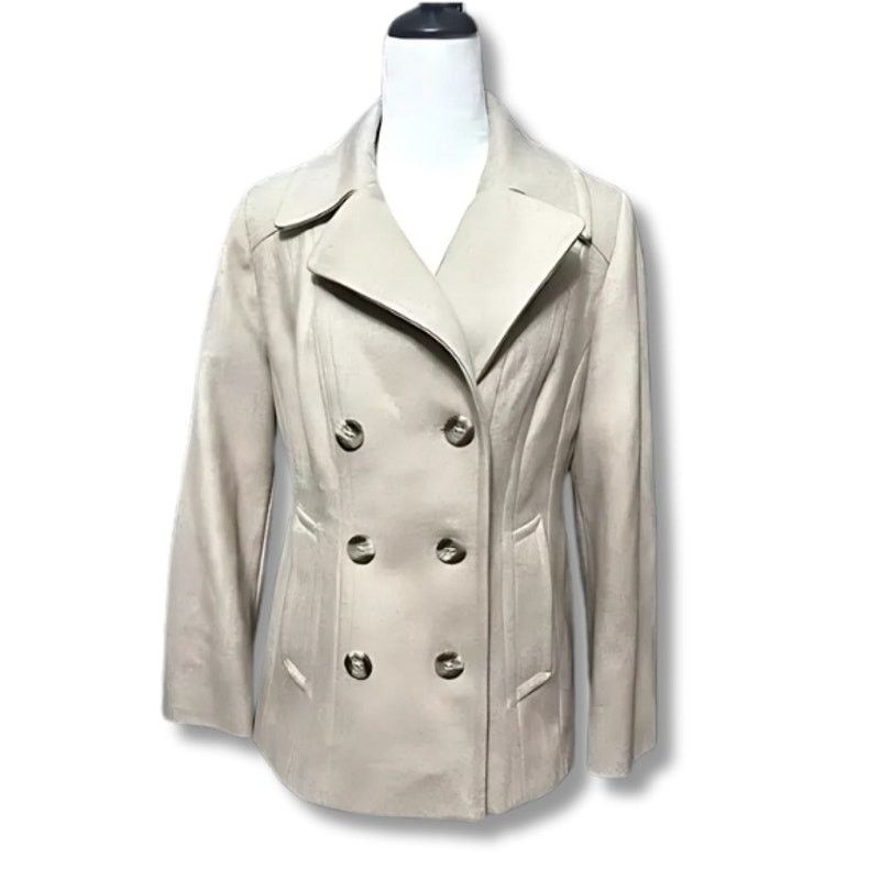 Croft & Barrow Croft & Barrow Pea Coat Double Breasted Wool Tan Women's S Size S / US 4 / IT 40 - 1 Thumbnail