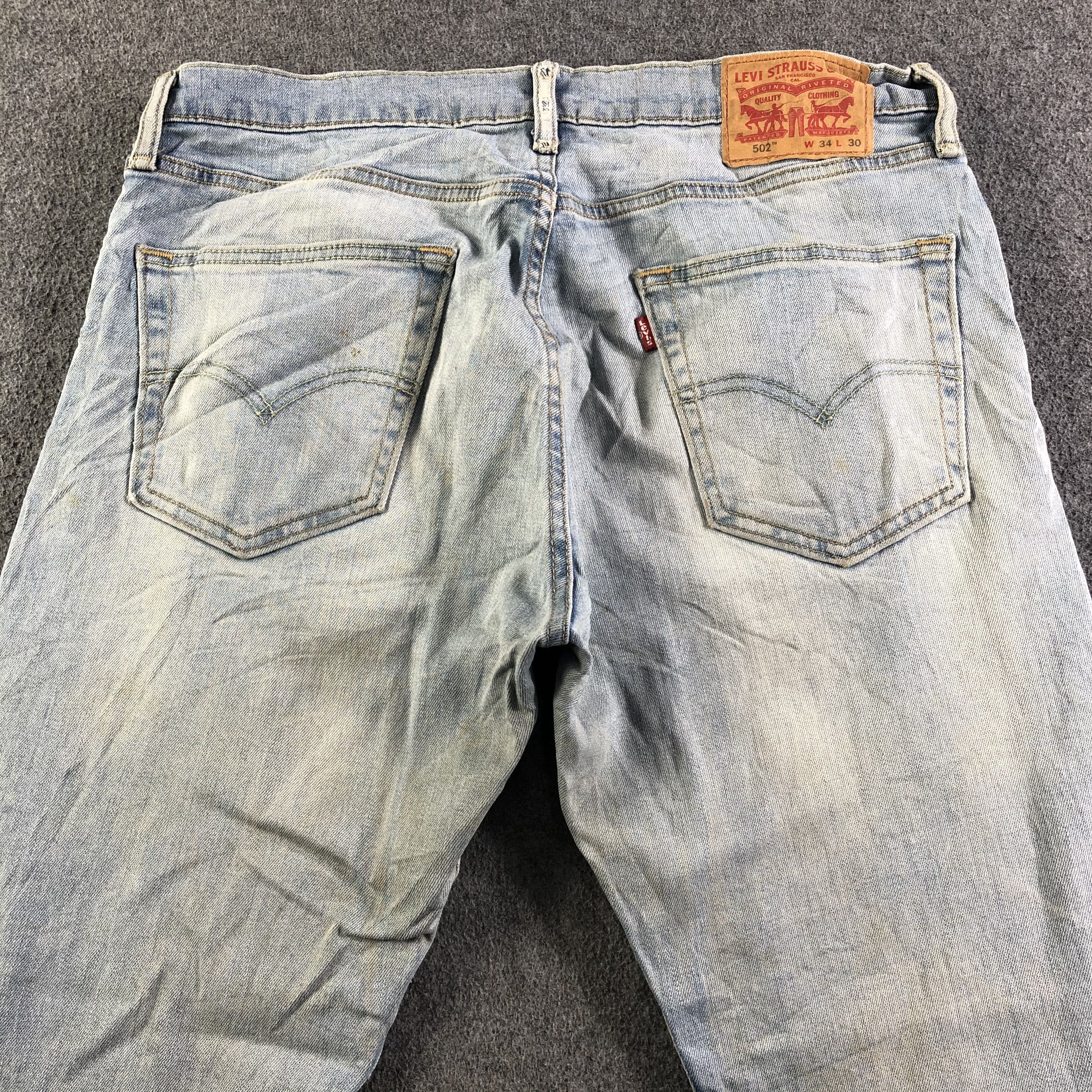 Levi's Vintage Light Wash Levis 502 Jeans-J4173 Size US 35 - 4 Thumbnail