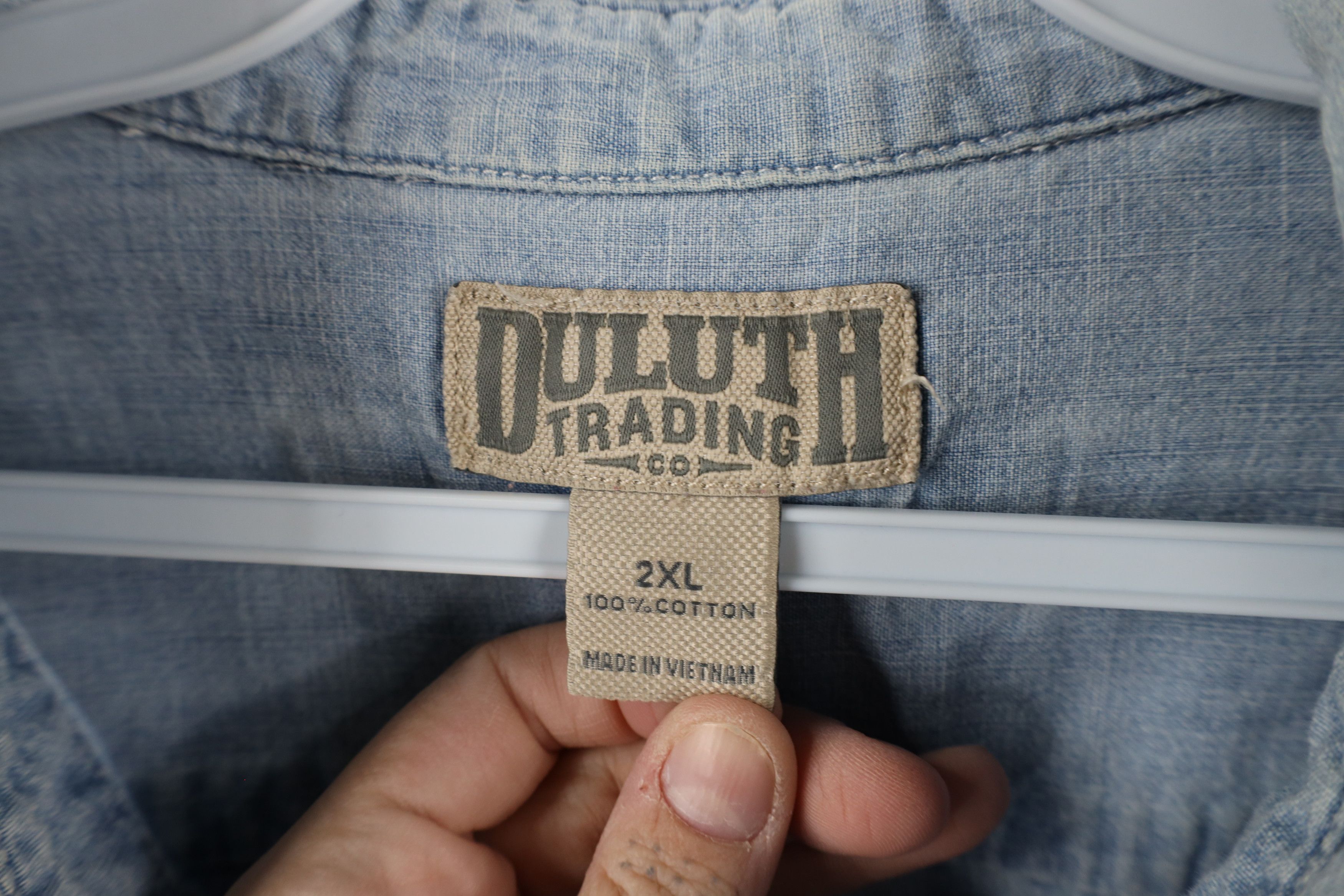 Duluth Trading Company × Vintage Duluth Trading Co Jean Short Sleeve Button Down Shirt Blue Size US XXL / EU 58 / 5 - 9 Thumbnail