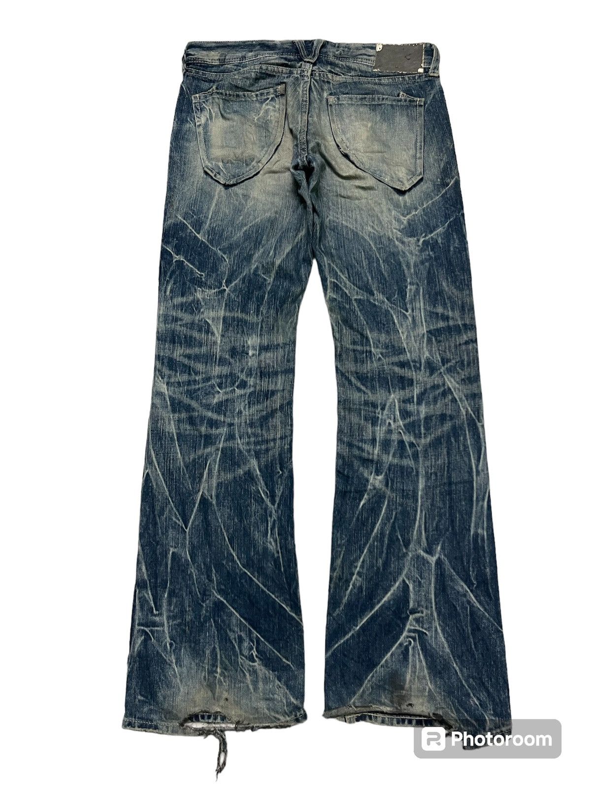 If Six Was Nine 2000s VANQUISH GOLD FLARE PANT DENIM RARE DESIGN Size US 33 - 2 Thumbnail