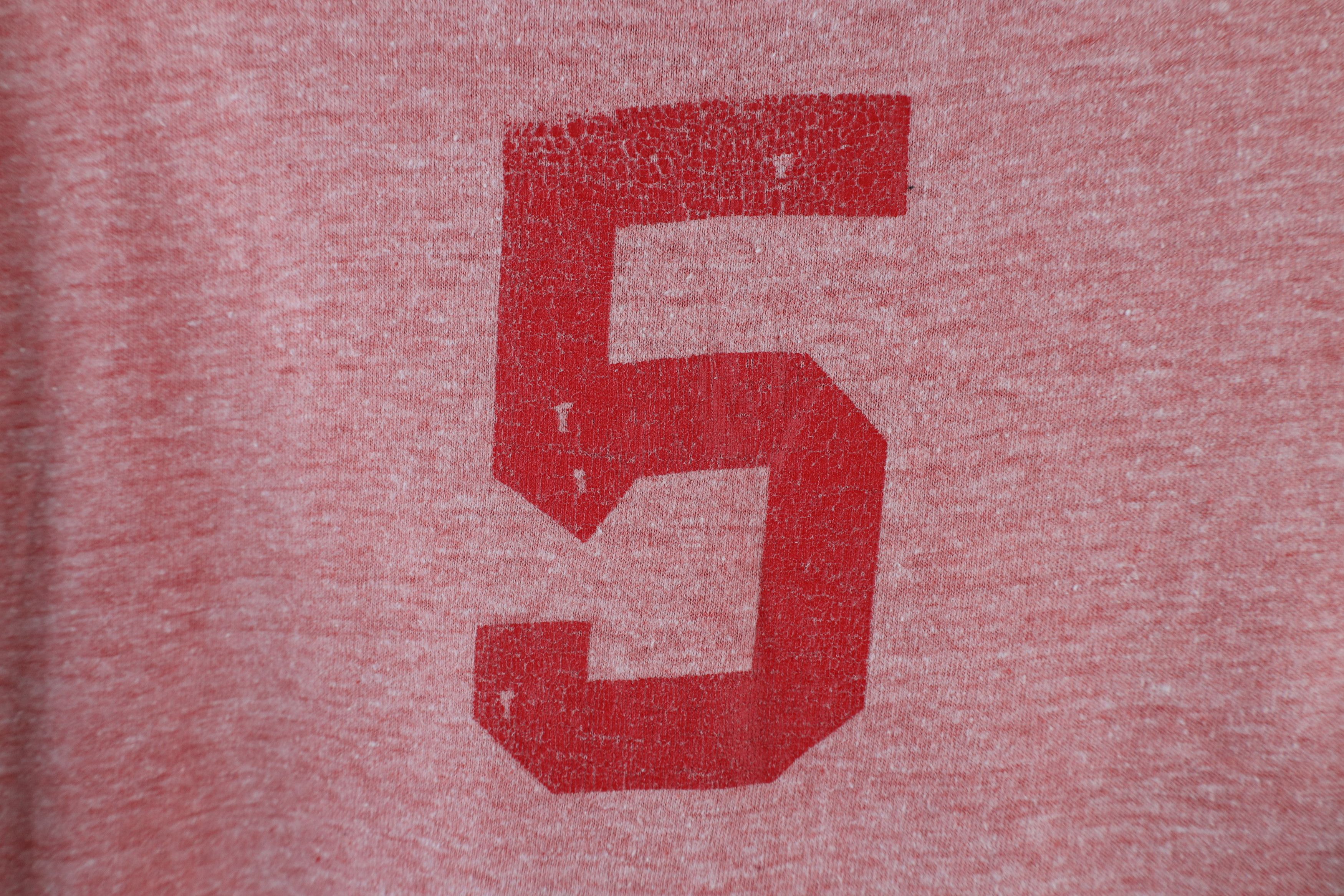 Hanes × Vintage Vintage 70s Hanes Toledo Ohio Ringer T-Shirt Heather Red USA Size US L / EU 52-54 / 3 - 6 Thumbnail