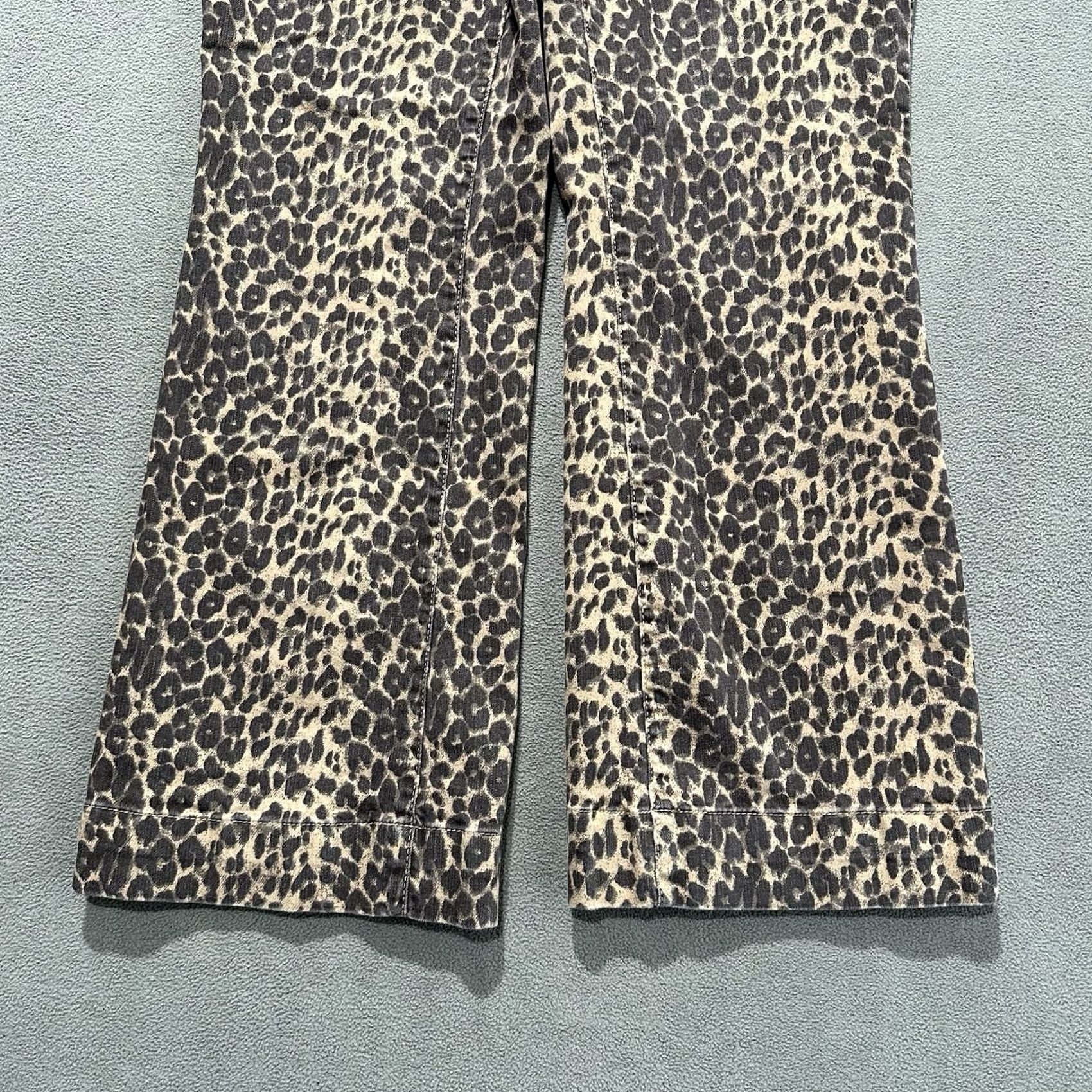 Vintage Belle by Kim Gravel Pants Womens 8P Petite Brown Leopard Print Bootcut Stretch Size 30" / US 8 / IT 44 - 5 Thumbnail