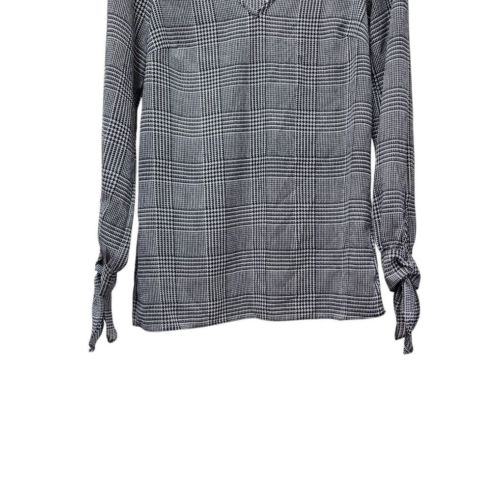 Michael Kors Michael Kors Women's Long-Sleeves Plaid With Wrist Tie Top Size XS / US 0-2 / IT 36-38 - 3 Thumbnail