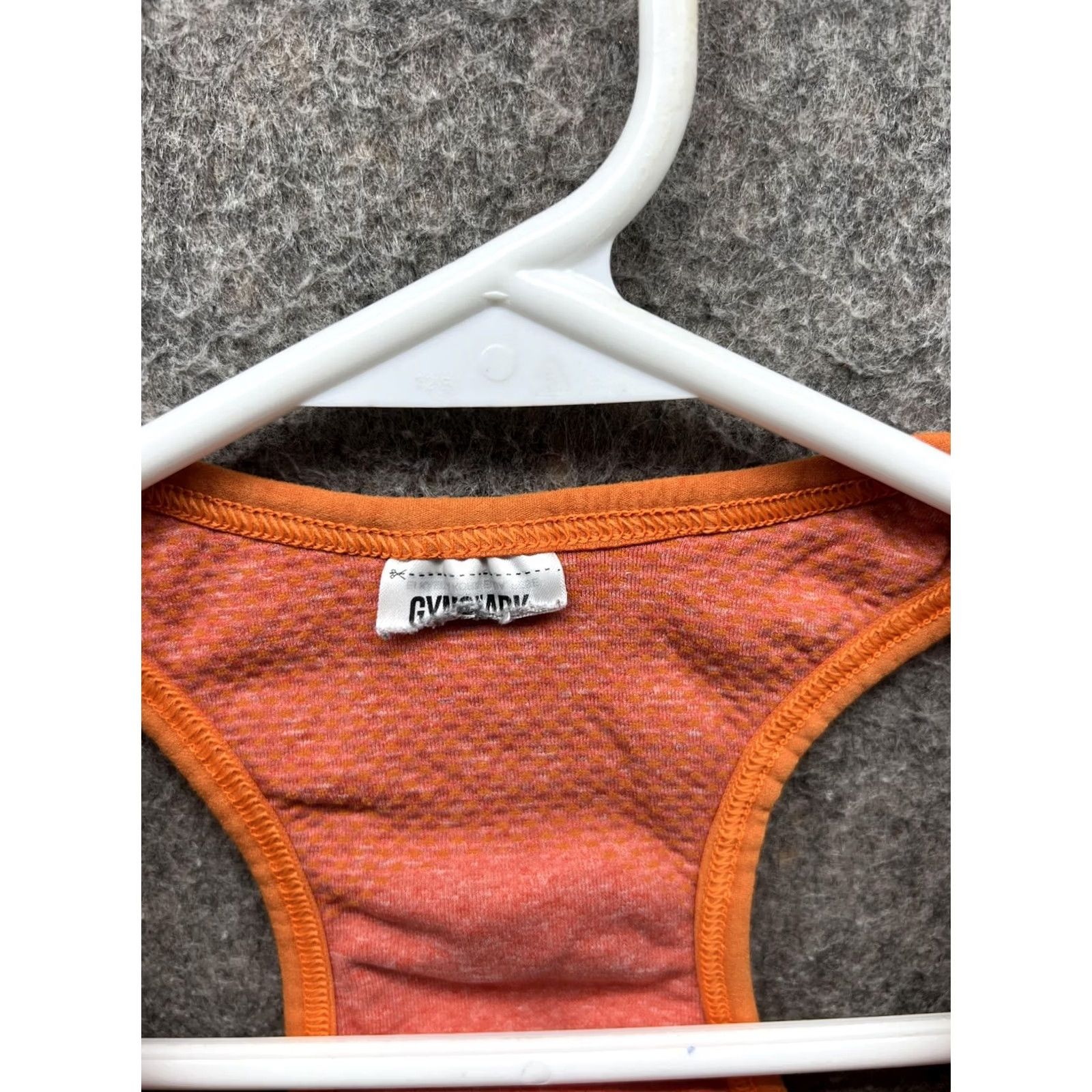 Gymshark Gymshark Sports Bra Womens XS Orange Seamless Racerback Athletic Yoga Gym Size ONE SIZE - 2 Thumbnail