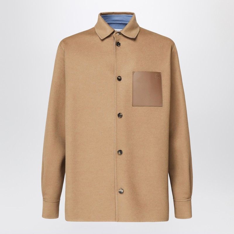 Loewe Loewe Camel-Colored Virgin Wool And Cashmere Jacket-Shirt Size US M / EU 48-50 / 2 - 1 Thumbnail