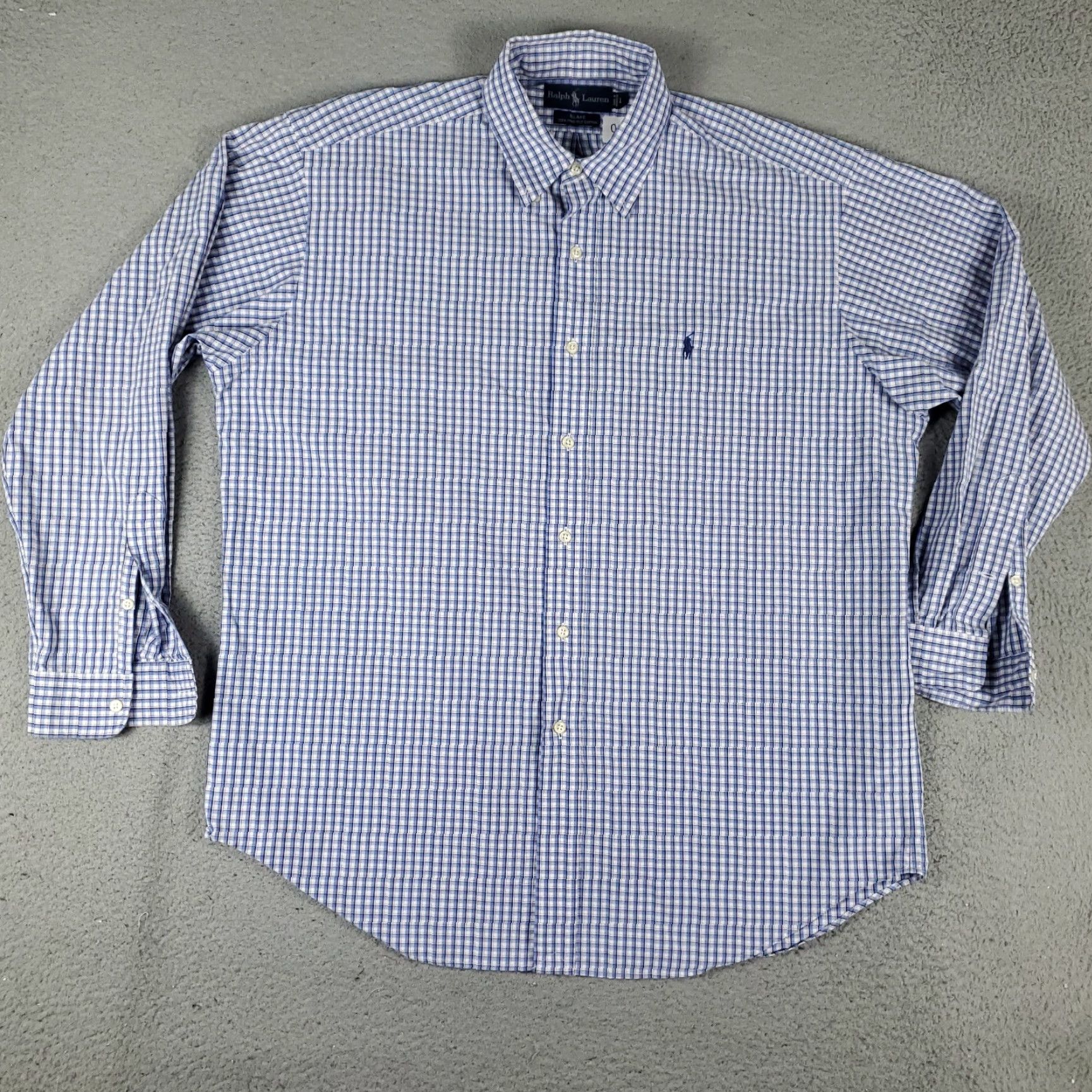 Ralph Lauren Ralph Lauren Plaid Button-Up Shirt Mens Large Blue Long Sleeve Casual Modern Size US L / EU 52-54 / 3 - 3 Thumbnail
