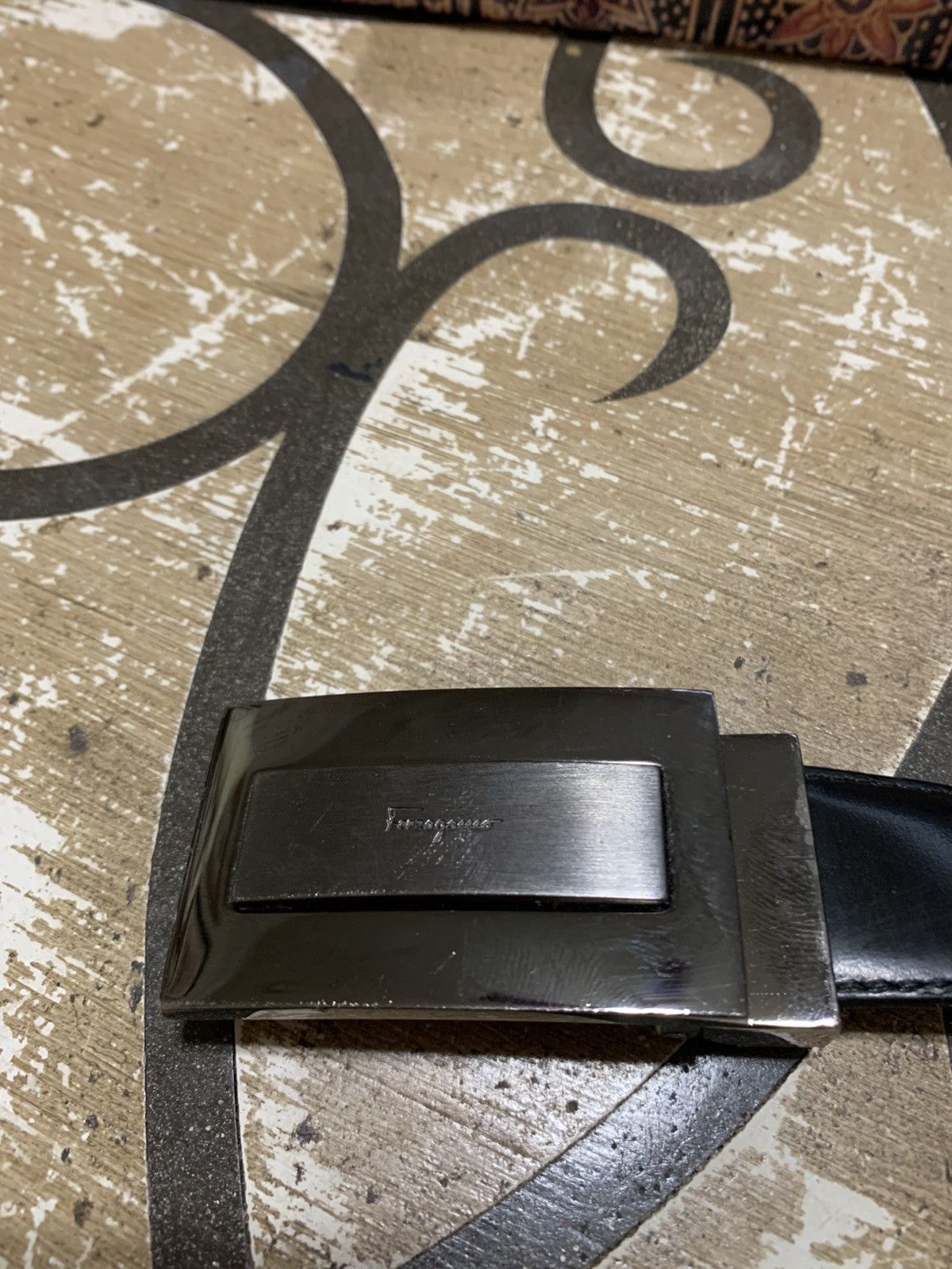 Salvatore Ferragamo Leather reversible belt Black/Brown Size 40 - 3 Thumbnail