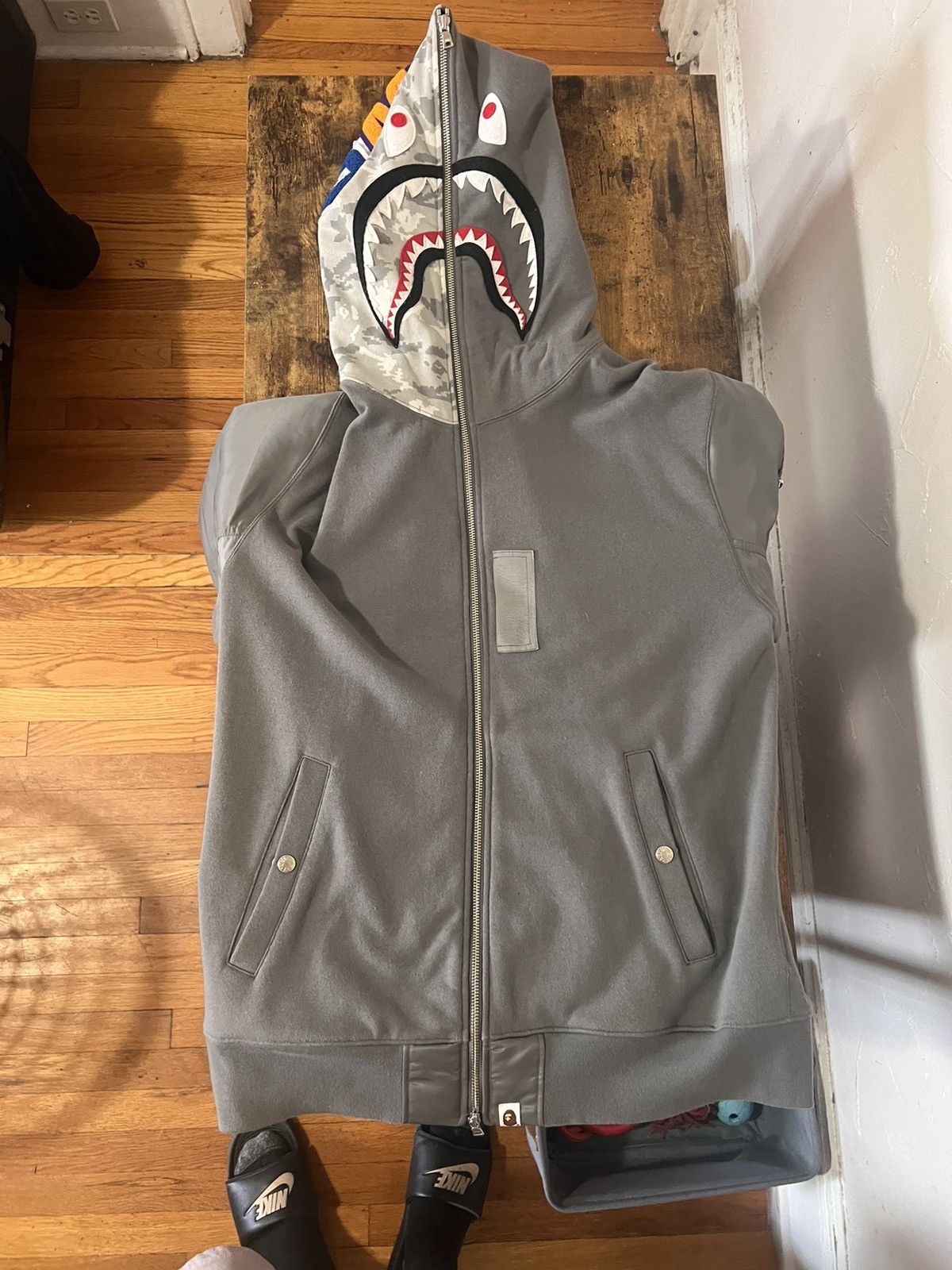 Bape Digital Camo Military Shark Full Zip Hoodie Grailed