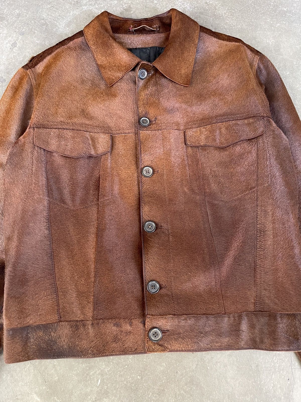 Gucci Gucci Tom Ford Brown Pony Hair Type 3 Jacket Vera Pelle Size US M / EU 48-50 / 2 - 3 Thumbnail