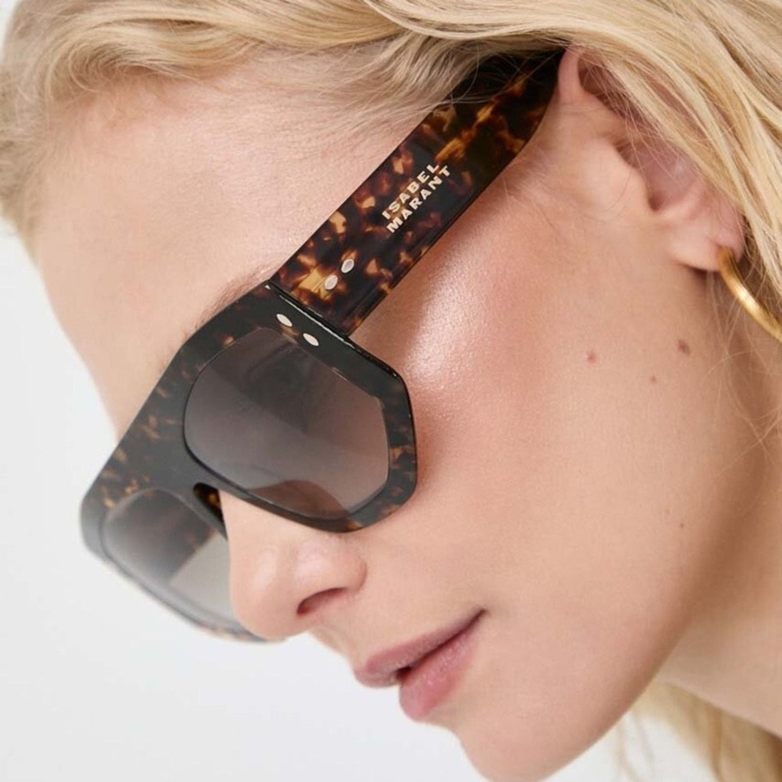Isabel Marant New! Isabel Marant IM0154/S 086HA Brown and Gold Sunglasses Size ONE SIZE - 4 Thumbnail