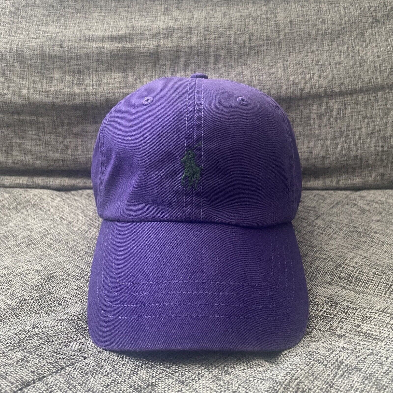 Polo Ralph Lauren Vintage Polo Ralph Lauren Hat Cap Strap Back Purple Green Pony Grailed