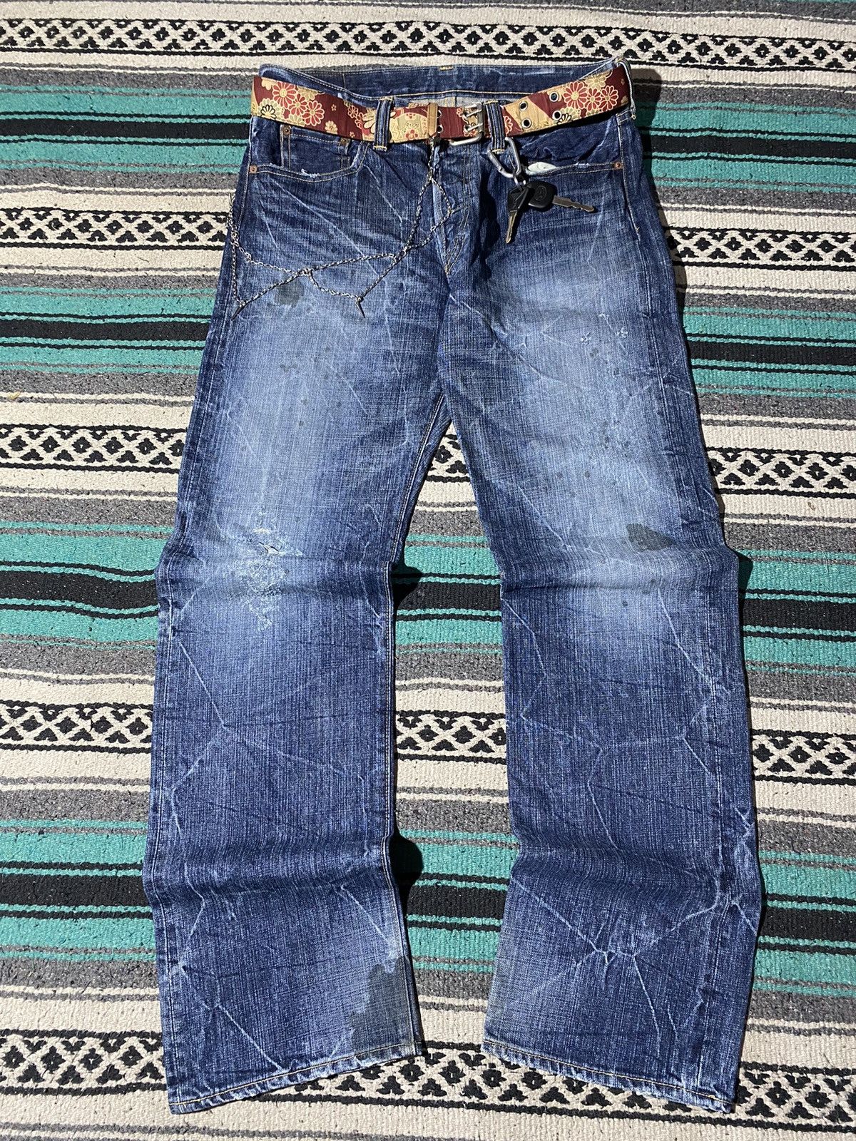 If Six Was Nine Crazy! Eternal Japan Acid Wash Denim Size US 34 / EU 50 - 2 Thumbnail