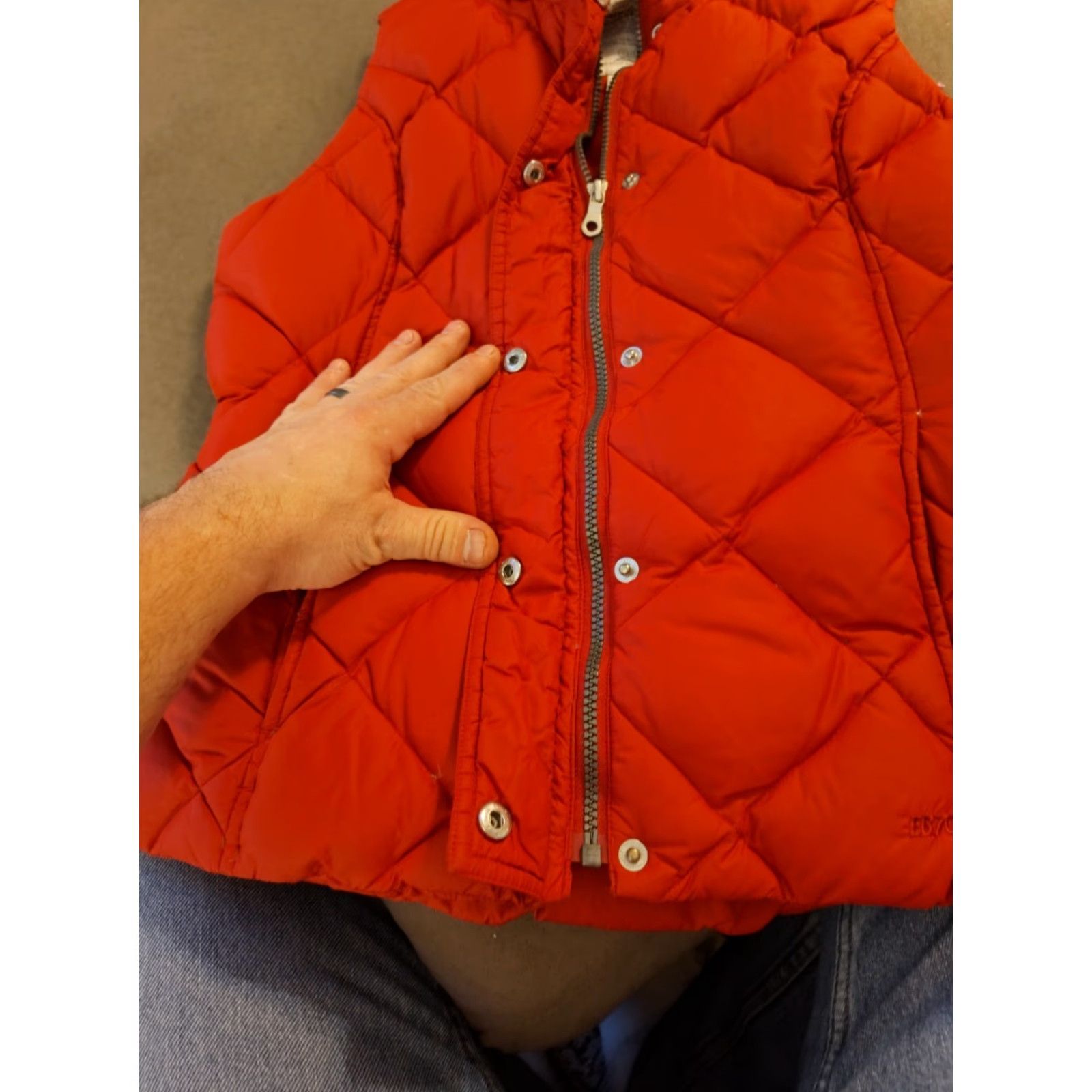Eddie Bauer Eddie Bauer Puffer Vest M Red Quilted Full Zip EB 700 FP Premium Quality Women Size M / US 6-8 / IT 42-44 - 7 Thumbnail