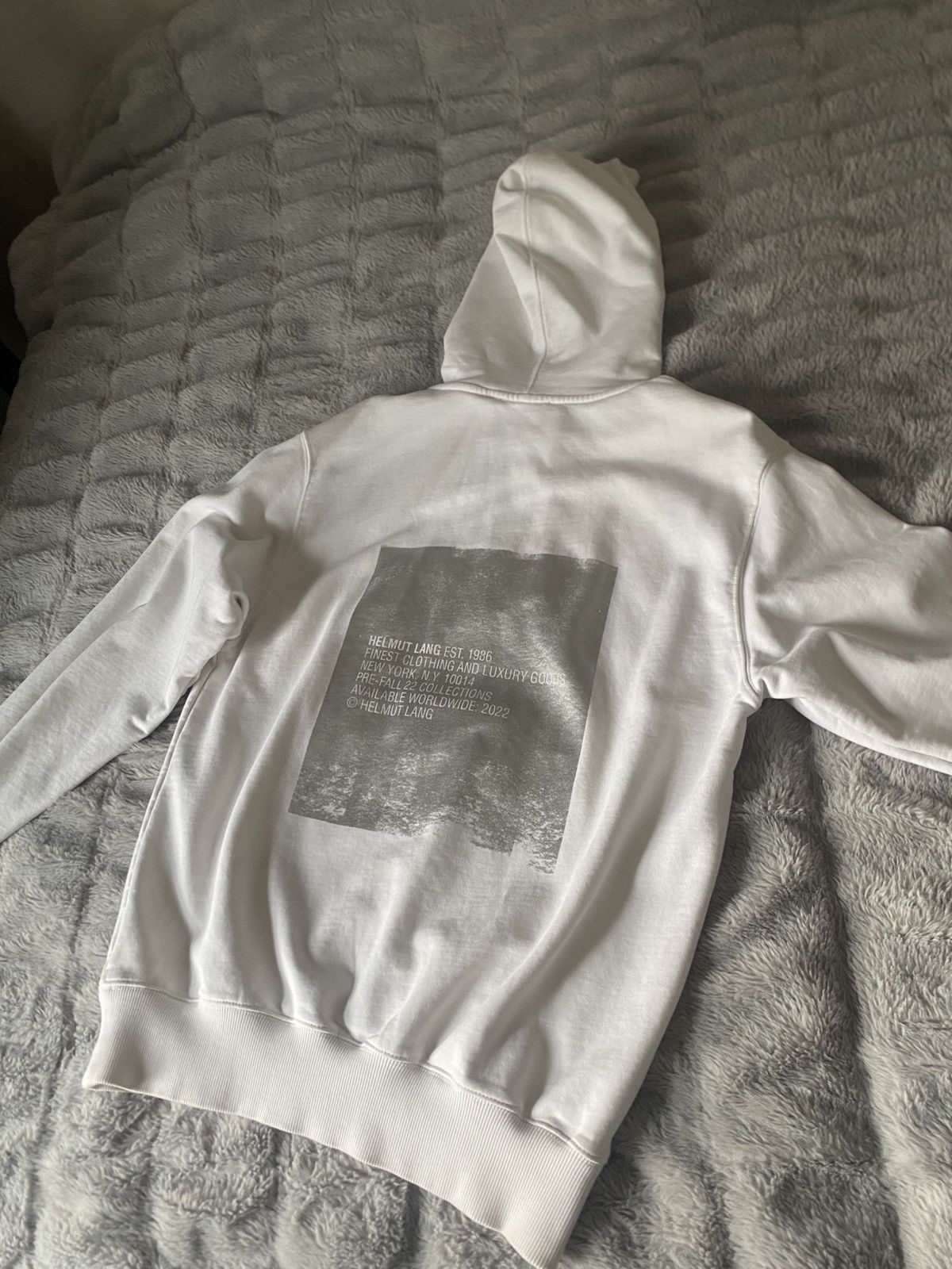 Helmut Lang Helmut Lang white cotton hoodie Size US M / EU 48-50 / 2 - 6 Thumbnail