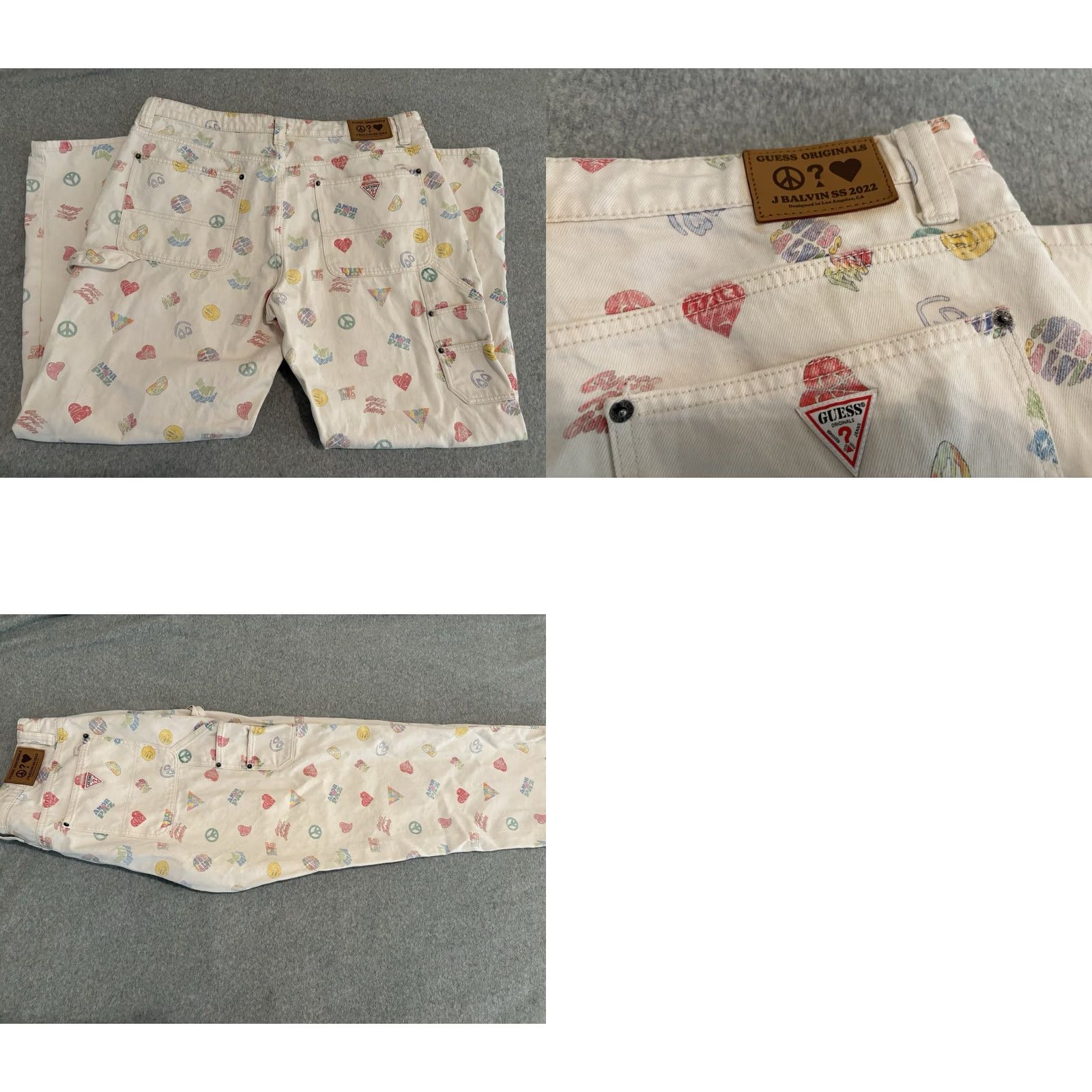 Guess GUESS Jeans Carpenter Pants Mens 38x31 White Cotton Zip Inseam 31 38 Mens Size US 38 / EU 54 - 8 Thumbnail