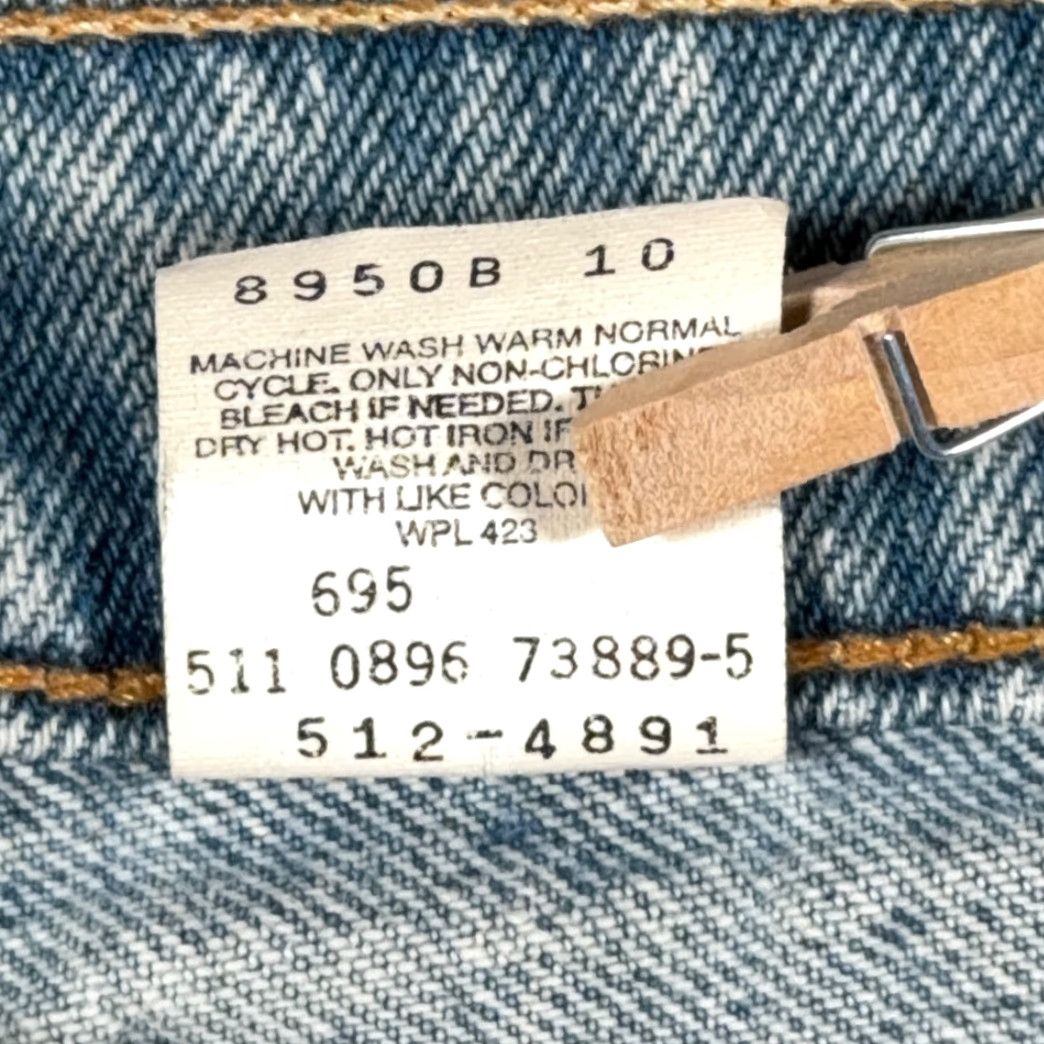 Levi's VINTAGE Levi's 512 Jeans Mens 34x36 Blue Light Wash Denim Slim Tapered USA 90s Mens Size US 34 / EU 50 - 7 Thumbnail