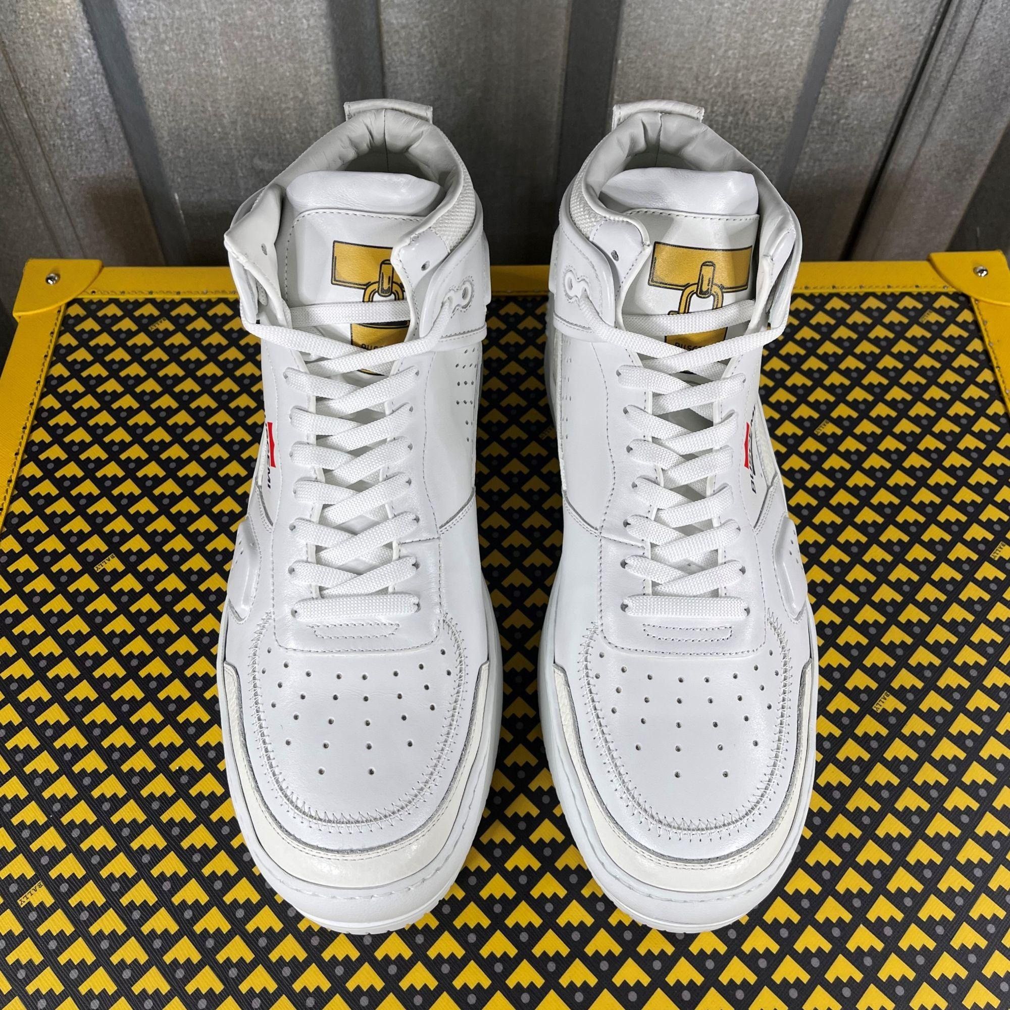 Buscemi Buscemi Basket White/Gold Leather Sneakers US 7 EU 40 Size US 7 / EU 40 - 3 Thumbnail