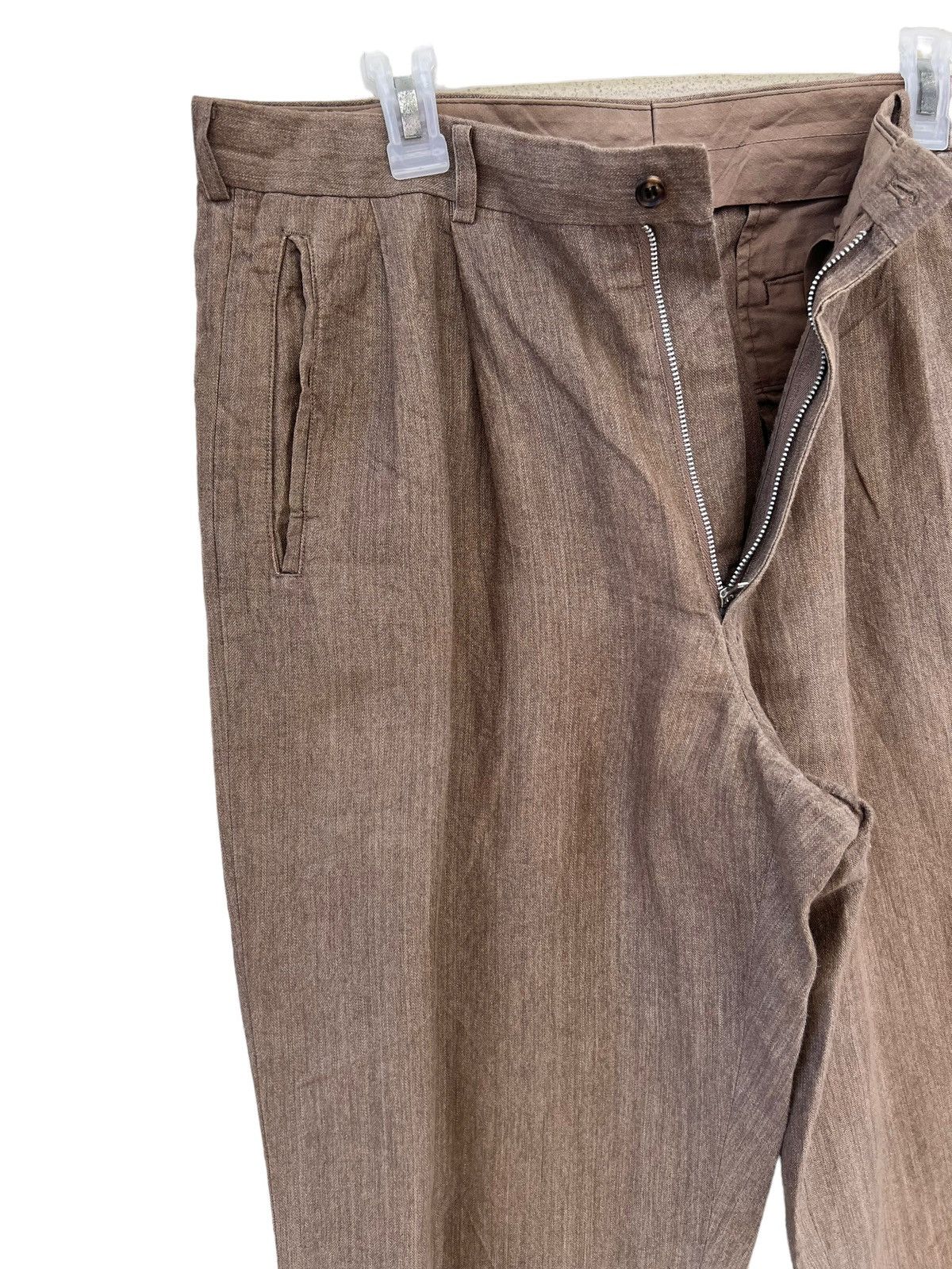 Other Vintage Papas Japan Sun Fade Light Brown Linen Loose Trouser Size US 32 / EU 48 - 8 Thumbnail