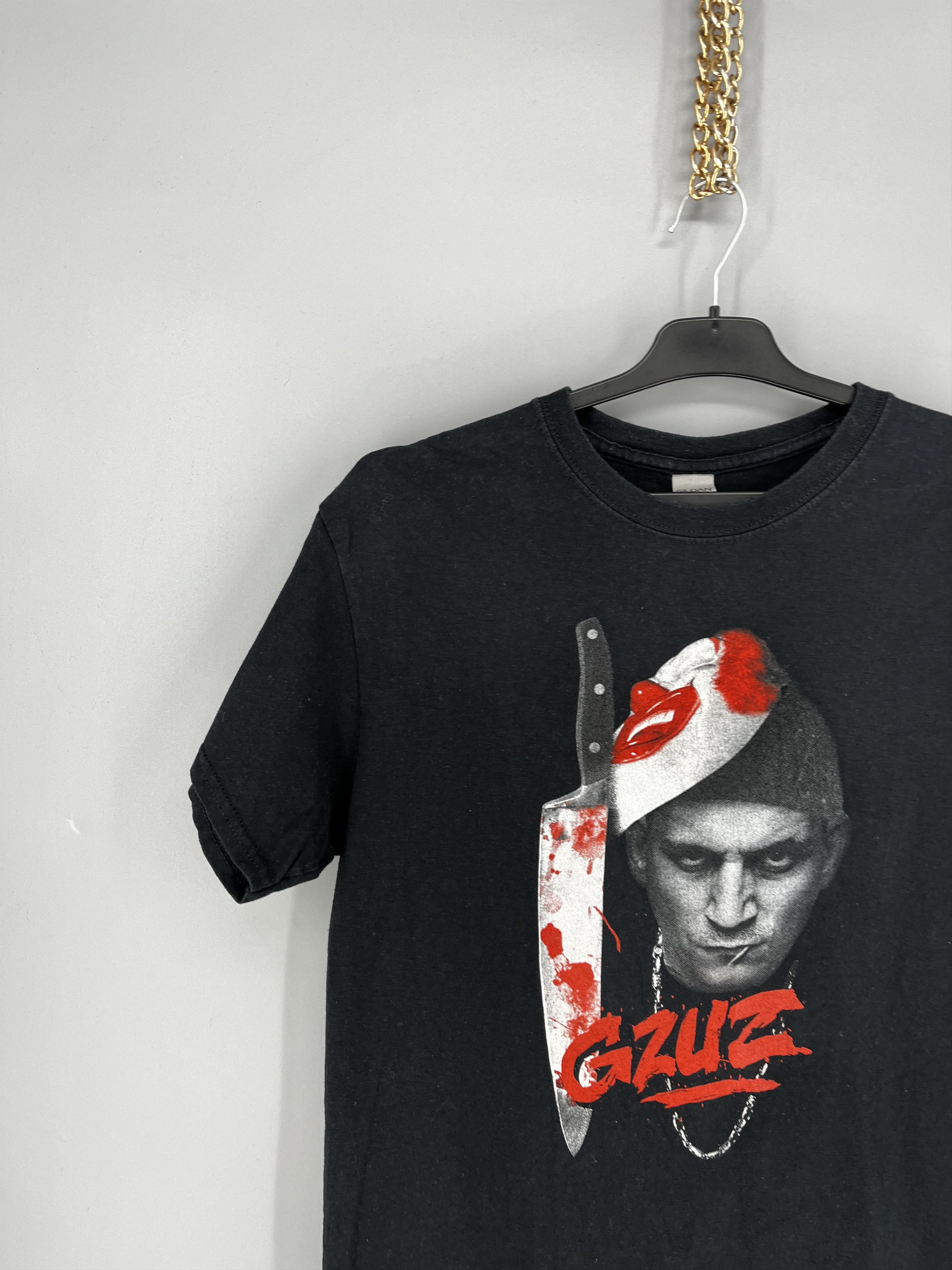 Band Tees GZUZ T-Shirt Knife Print Black Size M Streetwear Rap HipHop Size US M / EU 48-50 / 2 - 4 Thumbnail